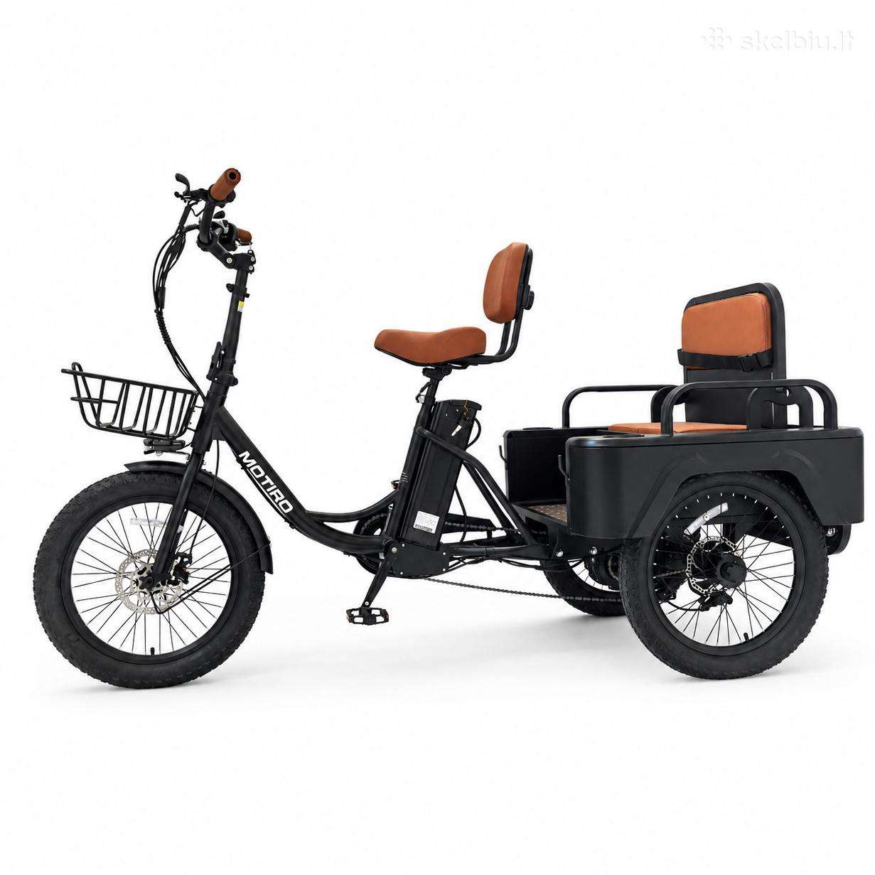 Triratis elektrinis dviratis Motiro M40 keleivinis