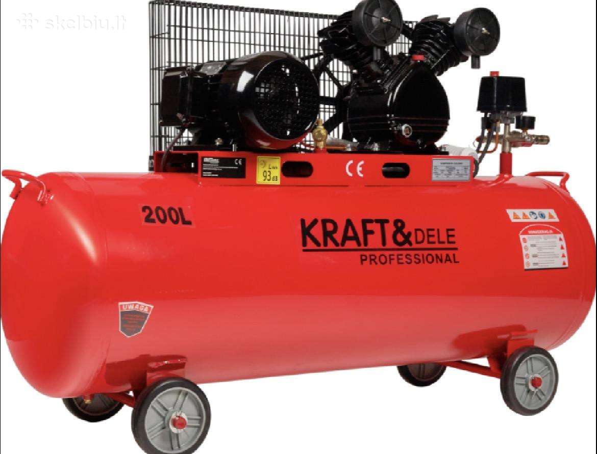 Tepalinis kompresorius 200l 2 cilindrų 400v Kd407
