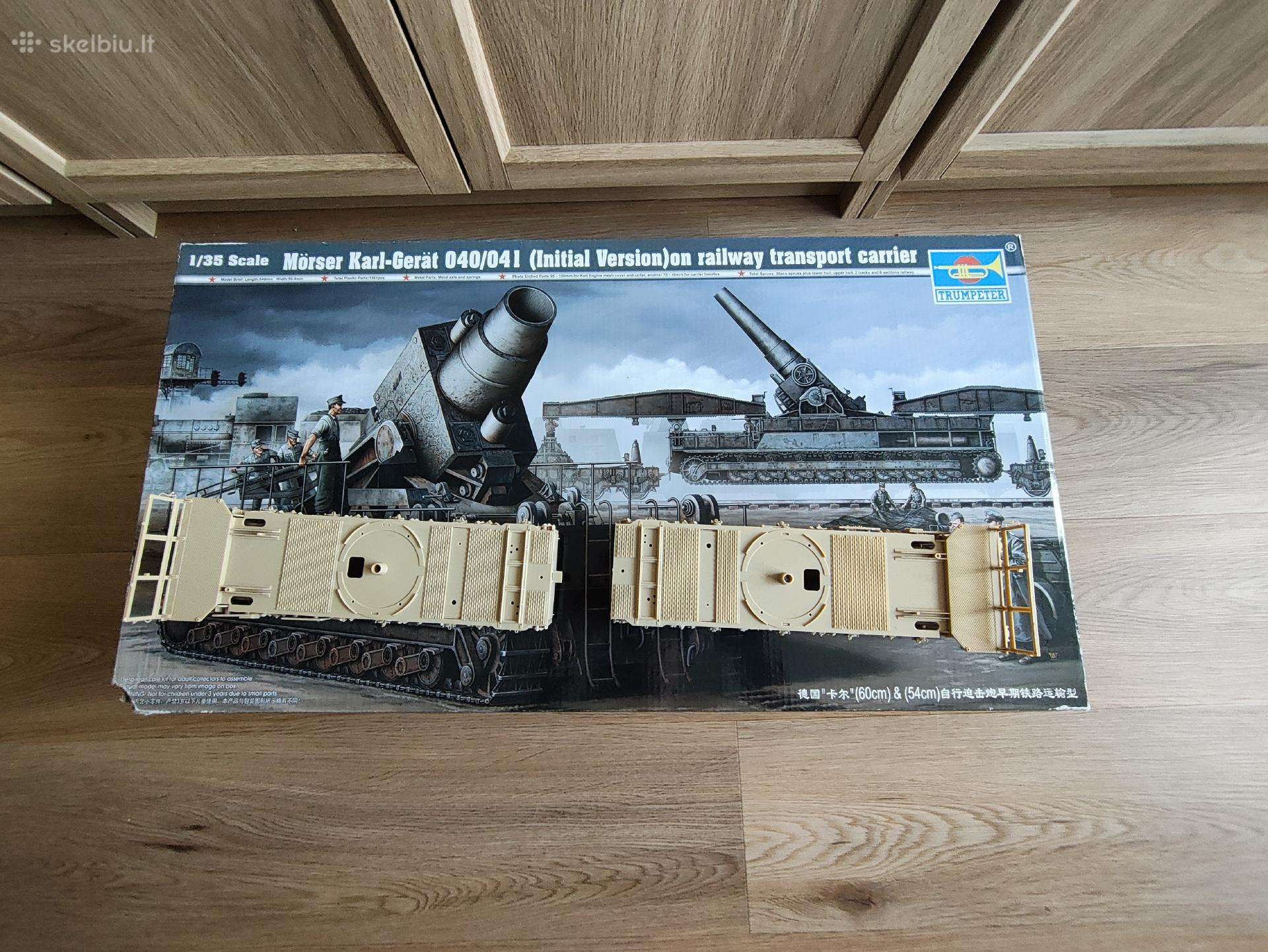 Klijuojamas Trumpeter modelis Karl-gerat