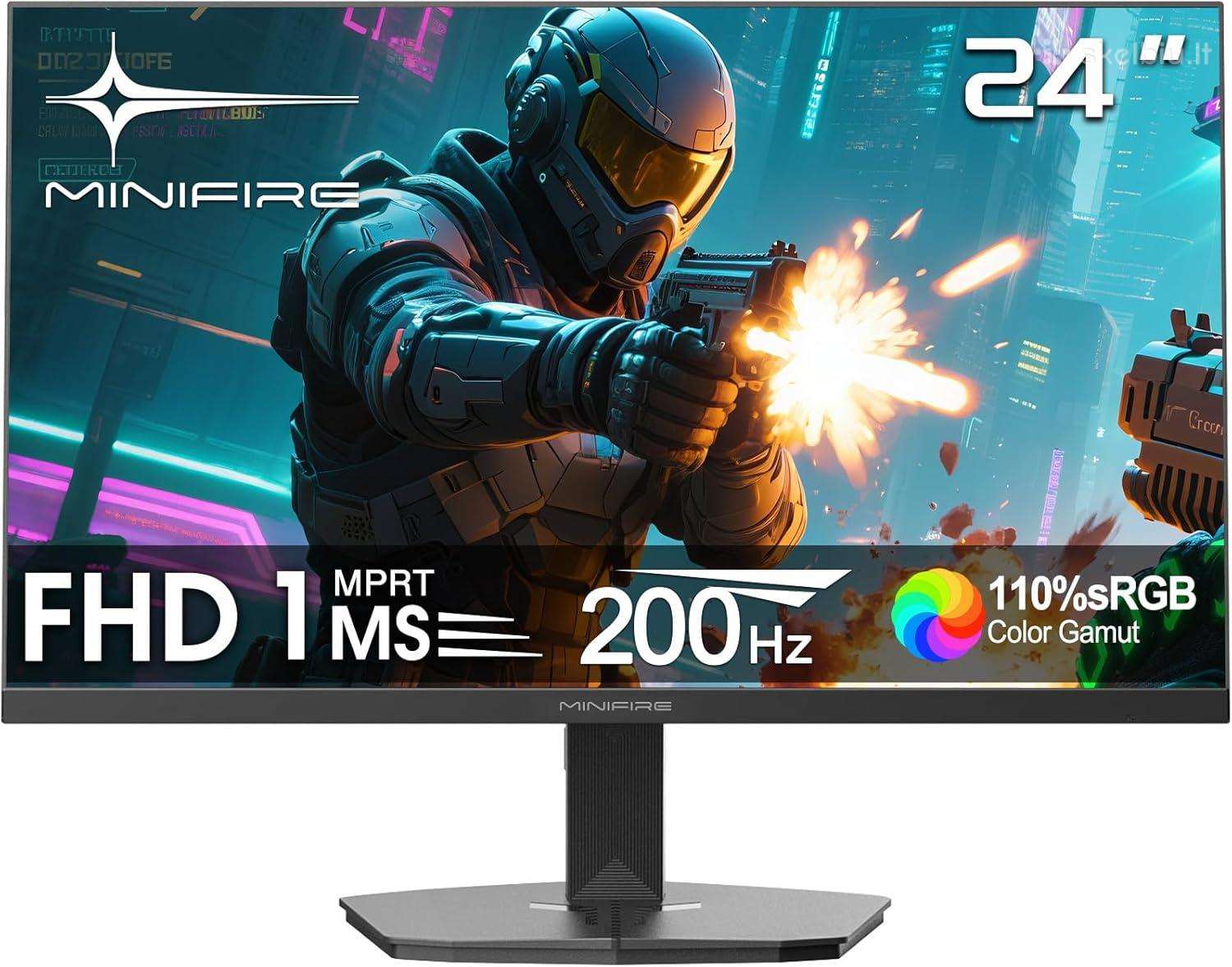 Naujas ! Minifire 24" Gaming Monitor, 200 Hz 1 ms