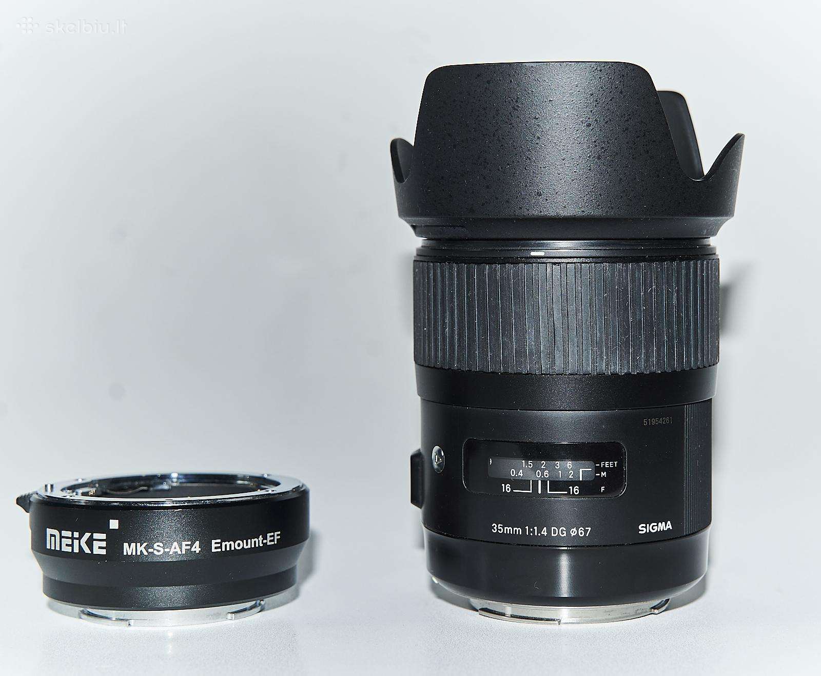 Sigma 35mm, f1.4. Canon Sony