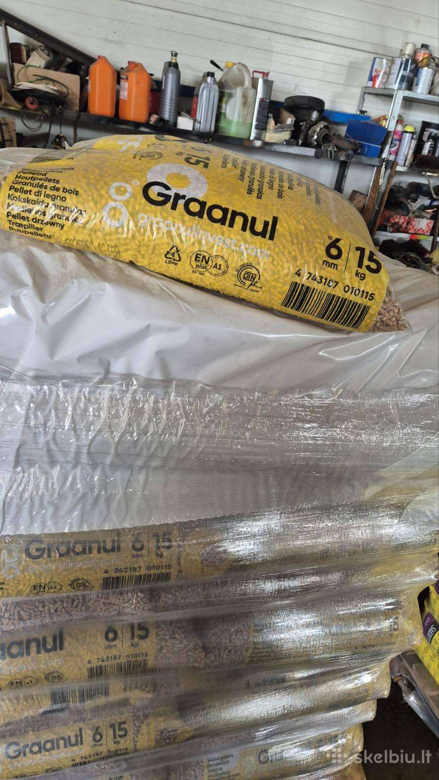 Sertifikuotos medzio granules