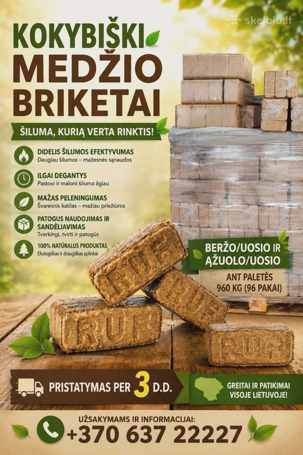 Beržo Briketai 300
