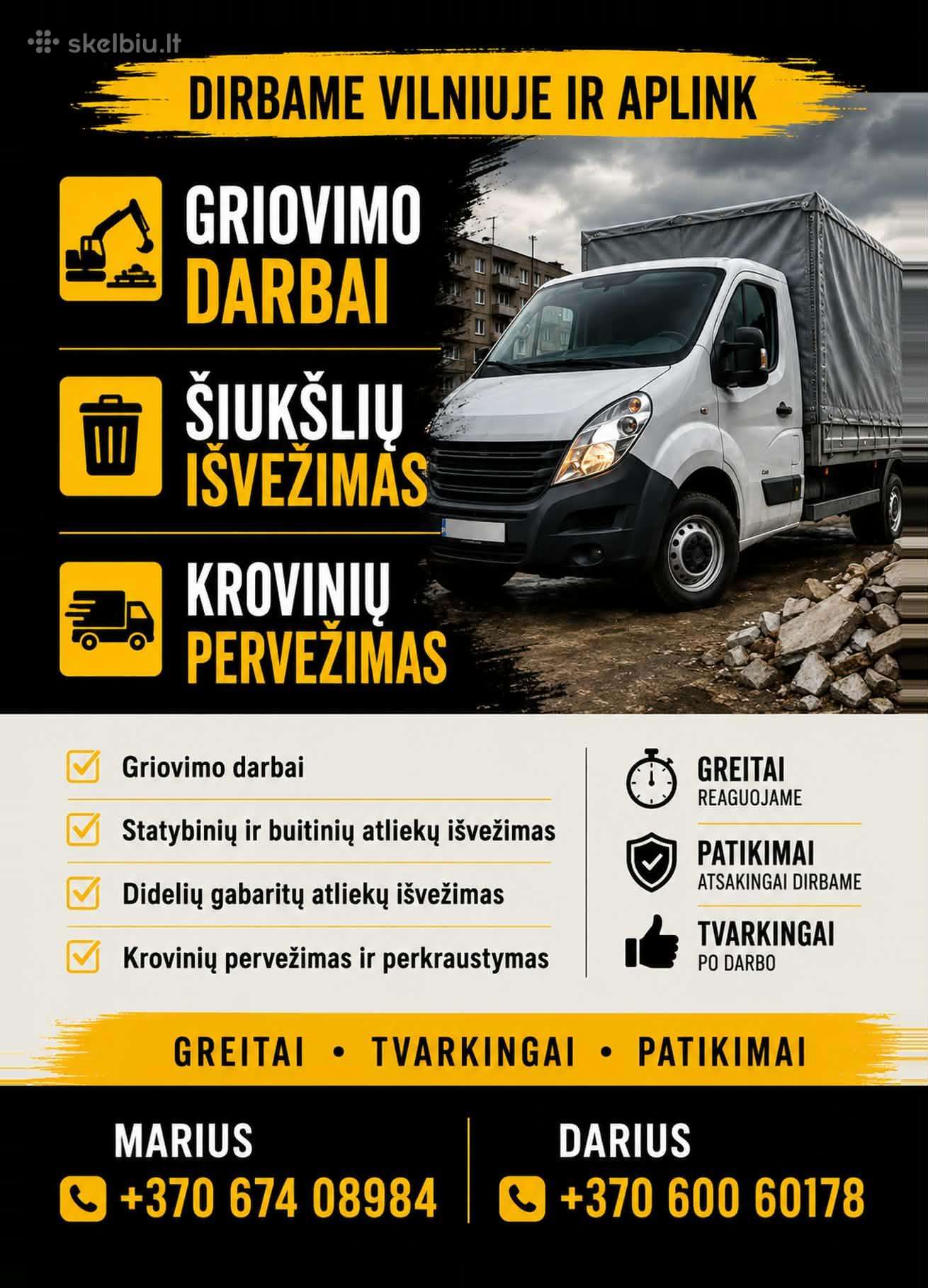 Atliekame griovimo. Bei vidaus apdailos darbus