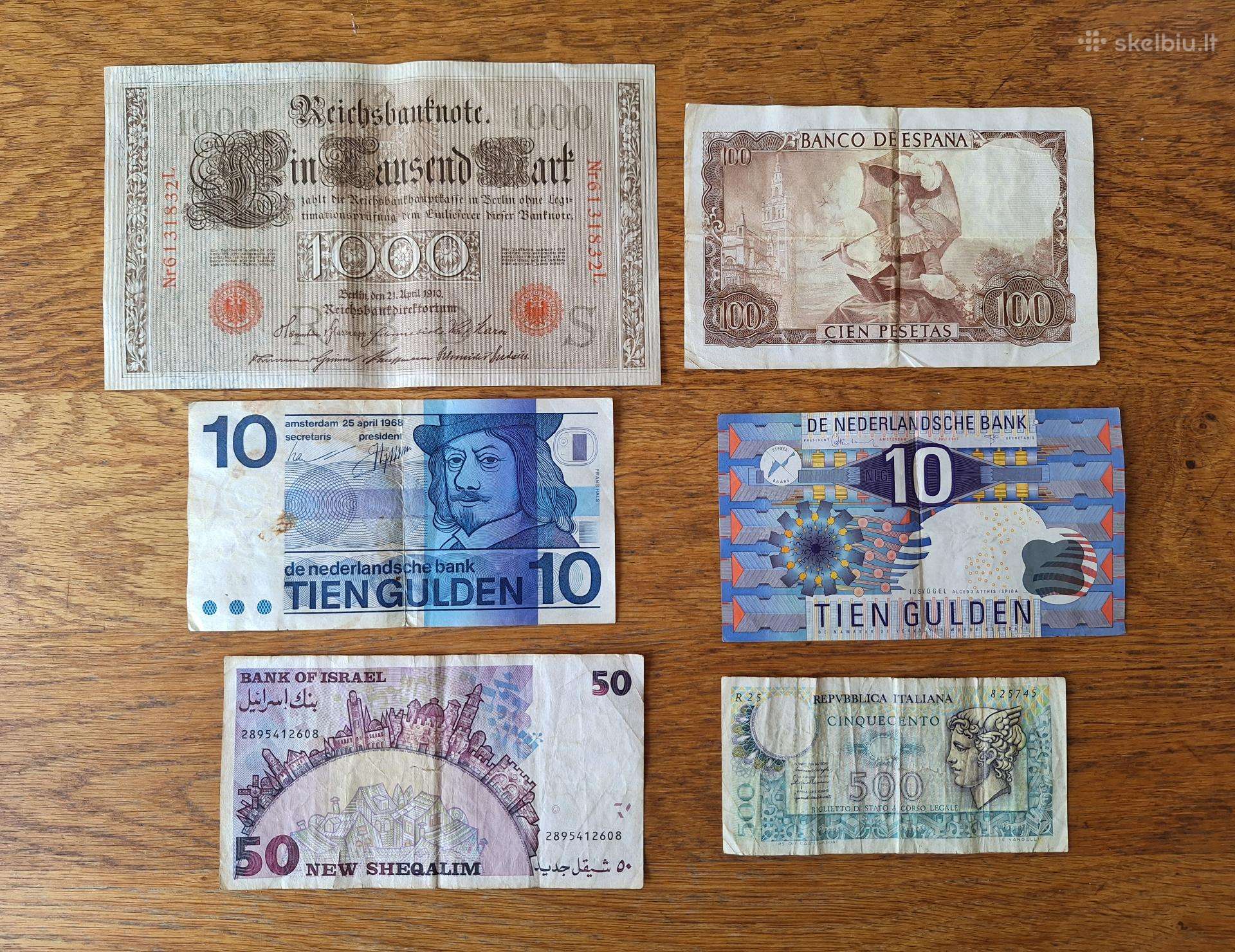 6 banknotai Reichas ir kiti