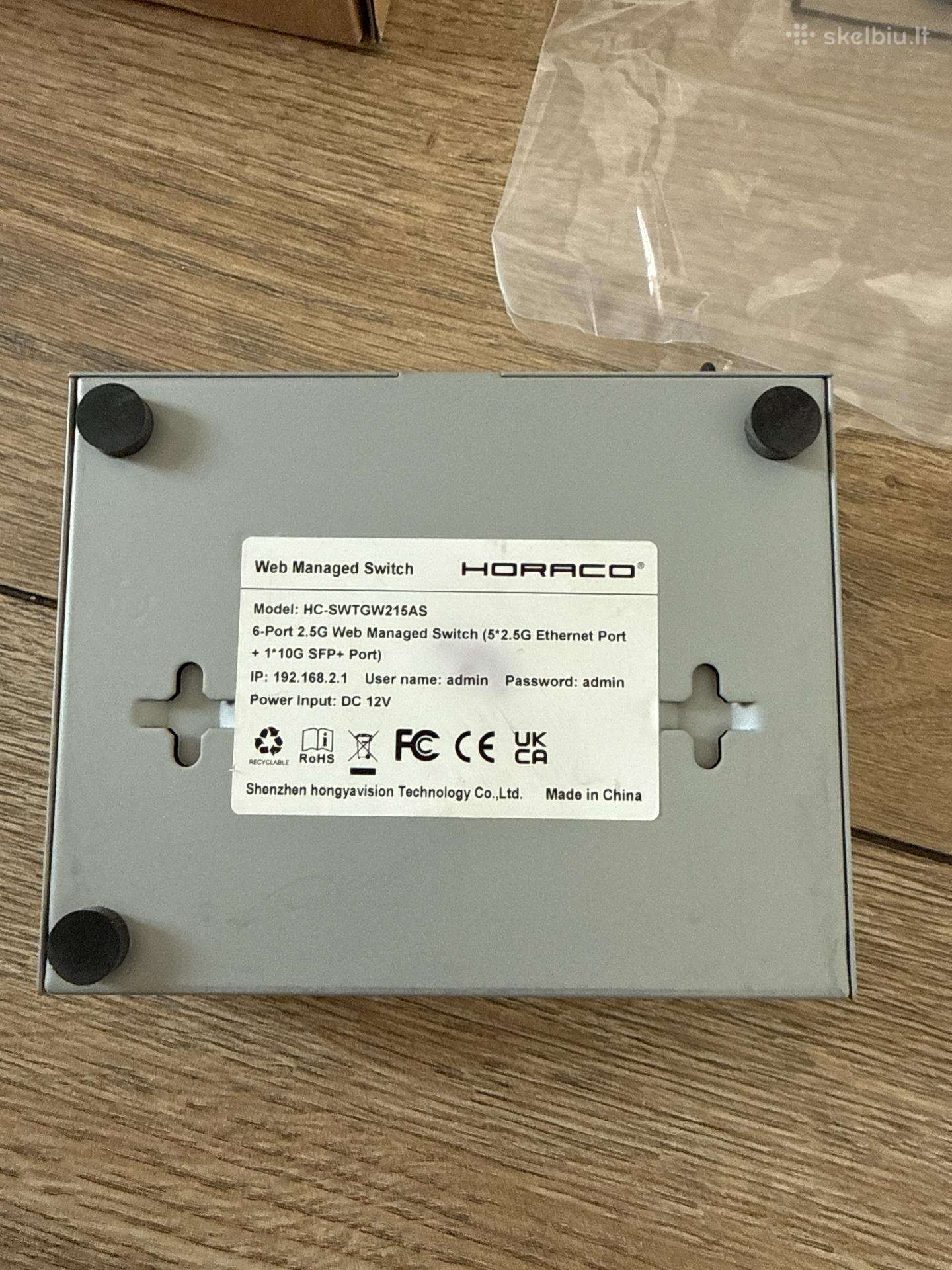 Valdomas komutatorius (Switch) Horaco 2.5G + 10g
