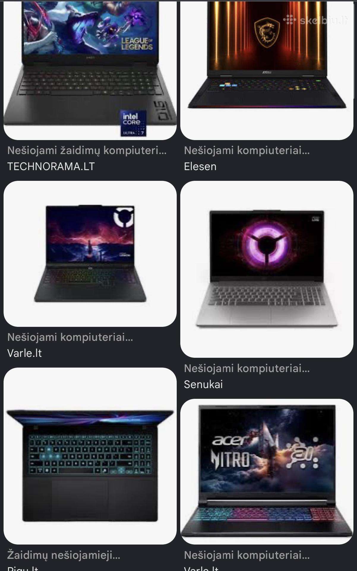 Ieškau Nešiojamą Kompiuterį Žaidimams Ir Darbui
