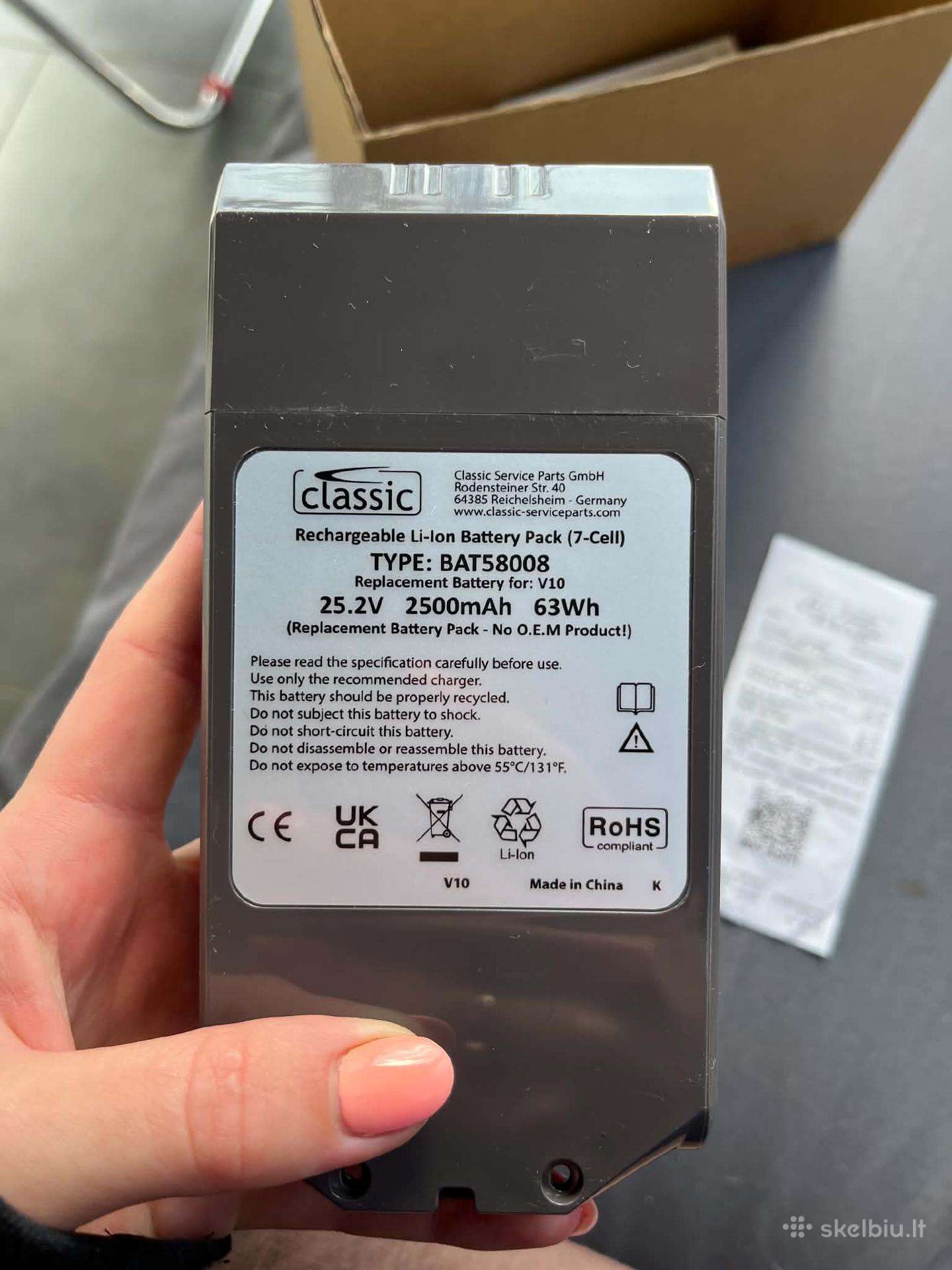 Dyson siurblio baterija