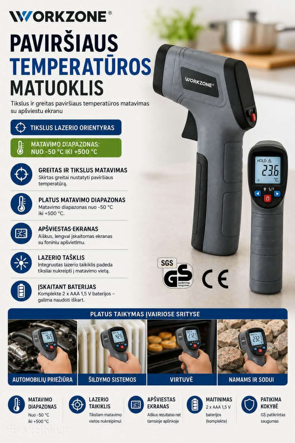Paviršiaus temperatūros matuoklis