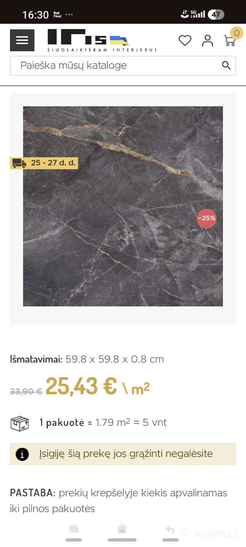 Akmens masės 60x60 plytelės