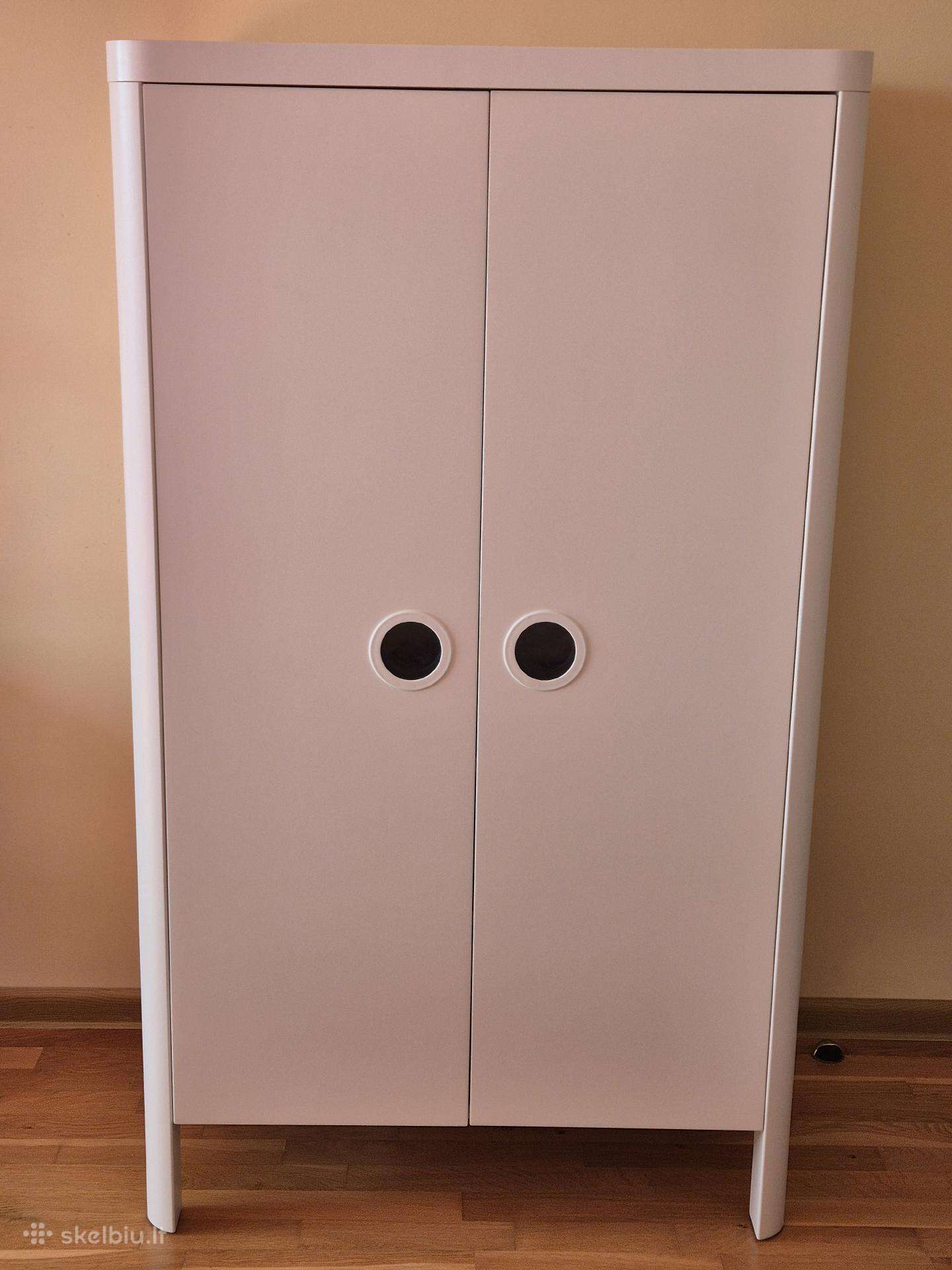 Balta Ikea Solgul vaikiška drabužių spinta