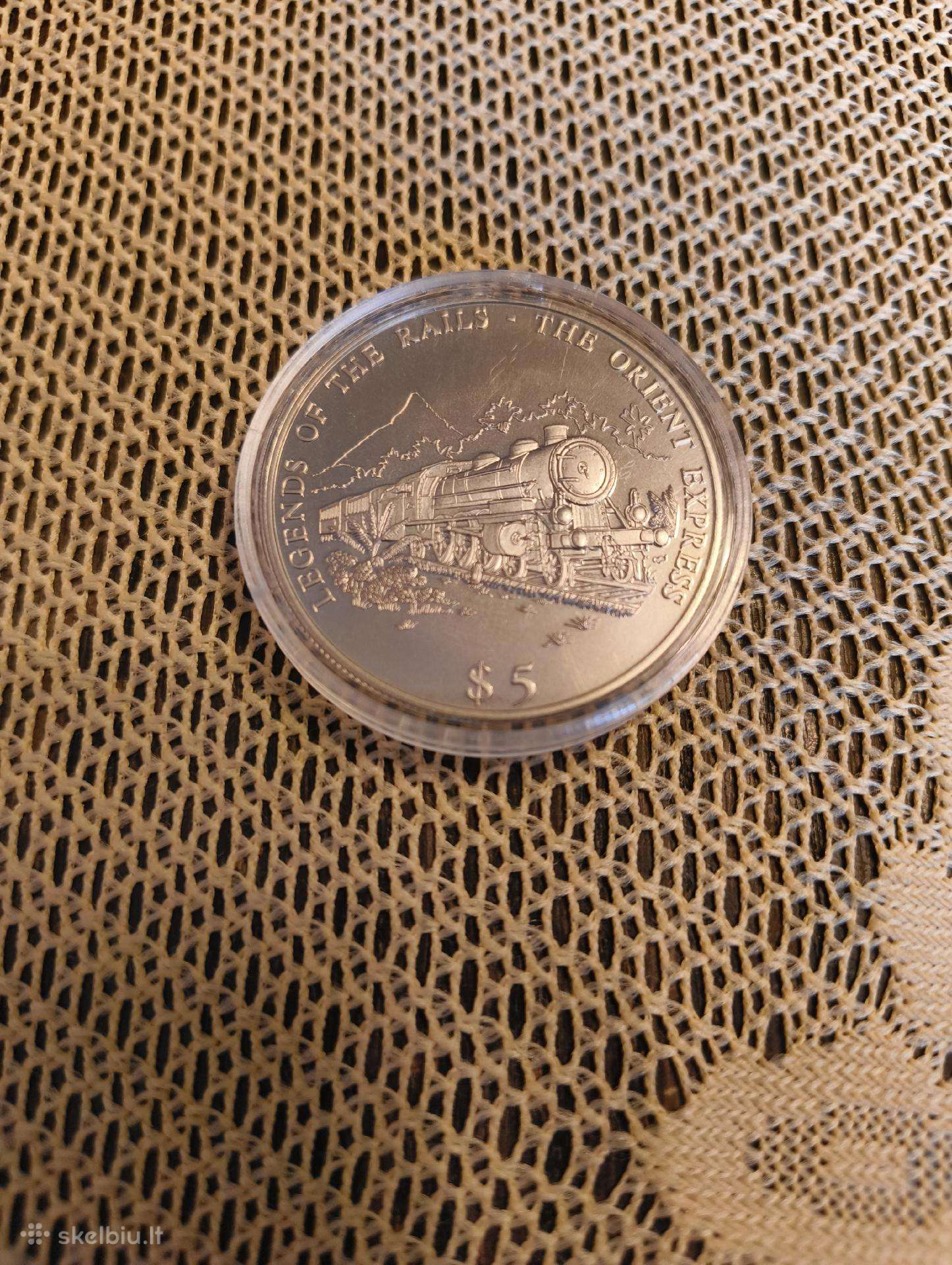 Moneta 5$ Liberija Unc Originalas Kapsulėje