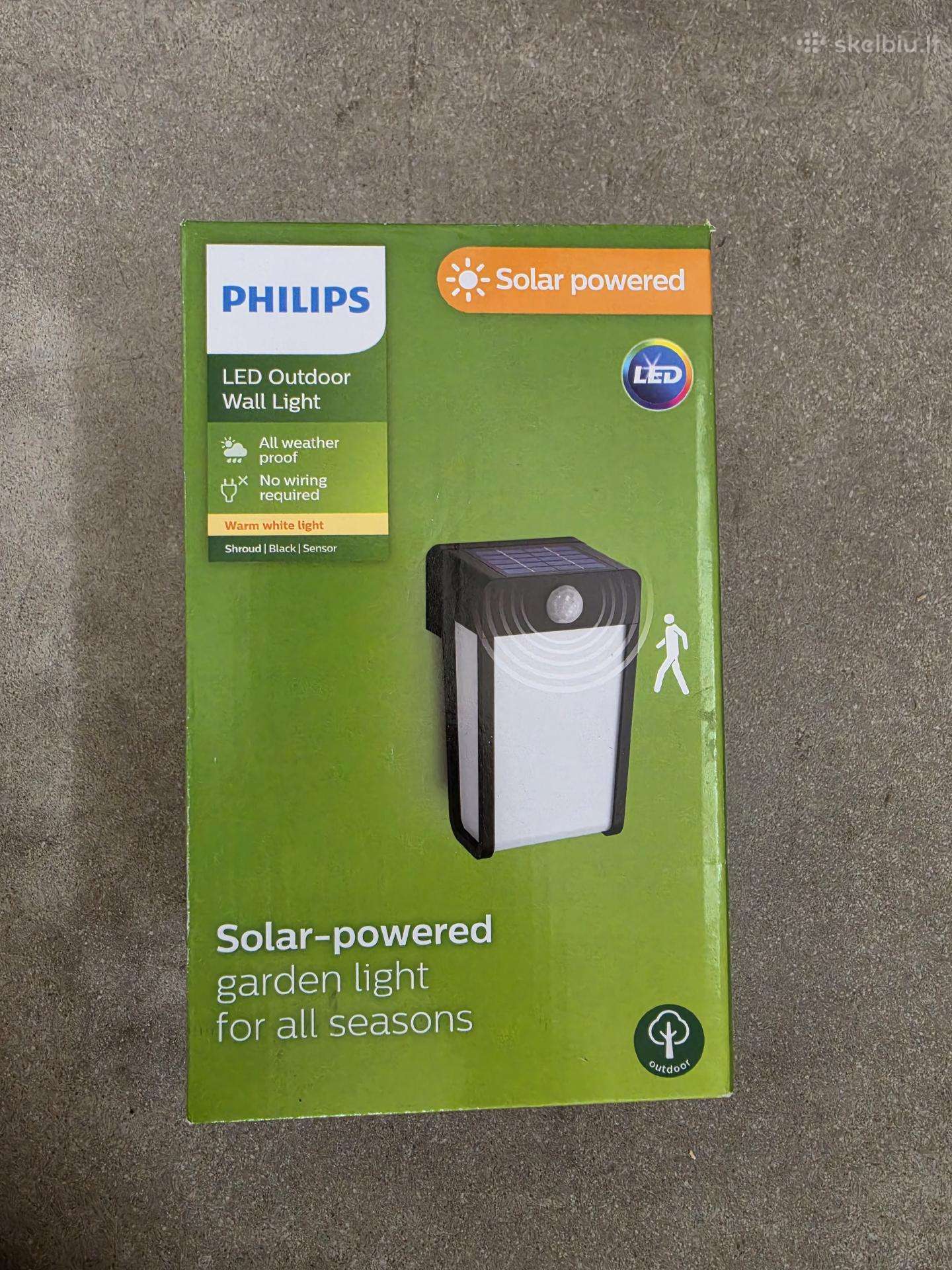Philips LED šviestuvas su saulės baterija