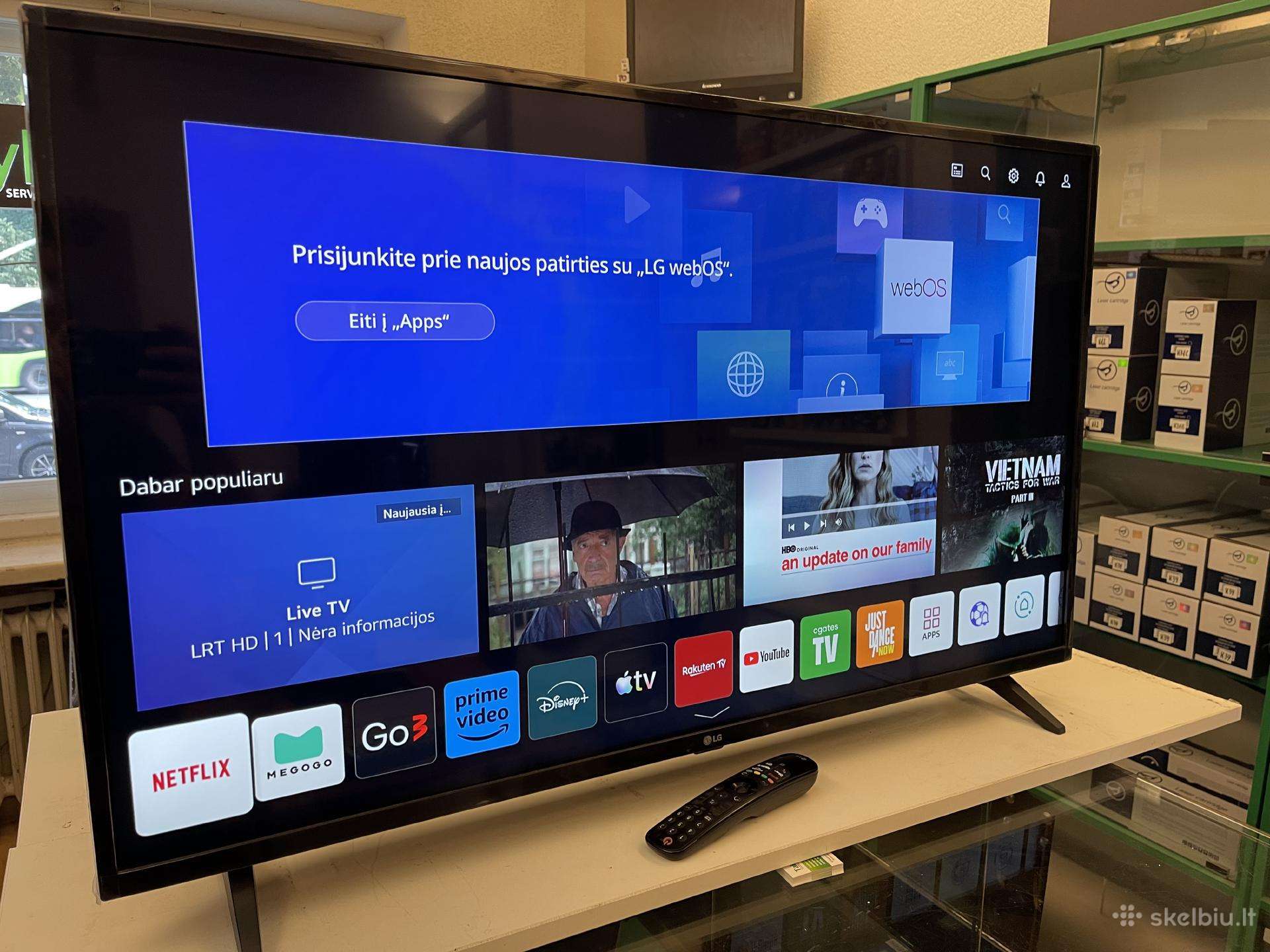 109cm 4k Uhd Smart LG televizorius su garantija