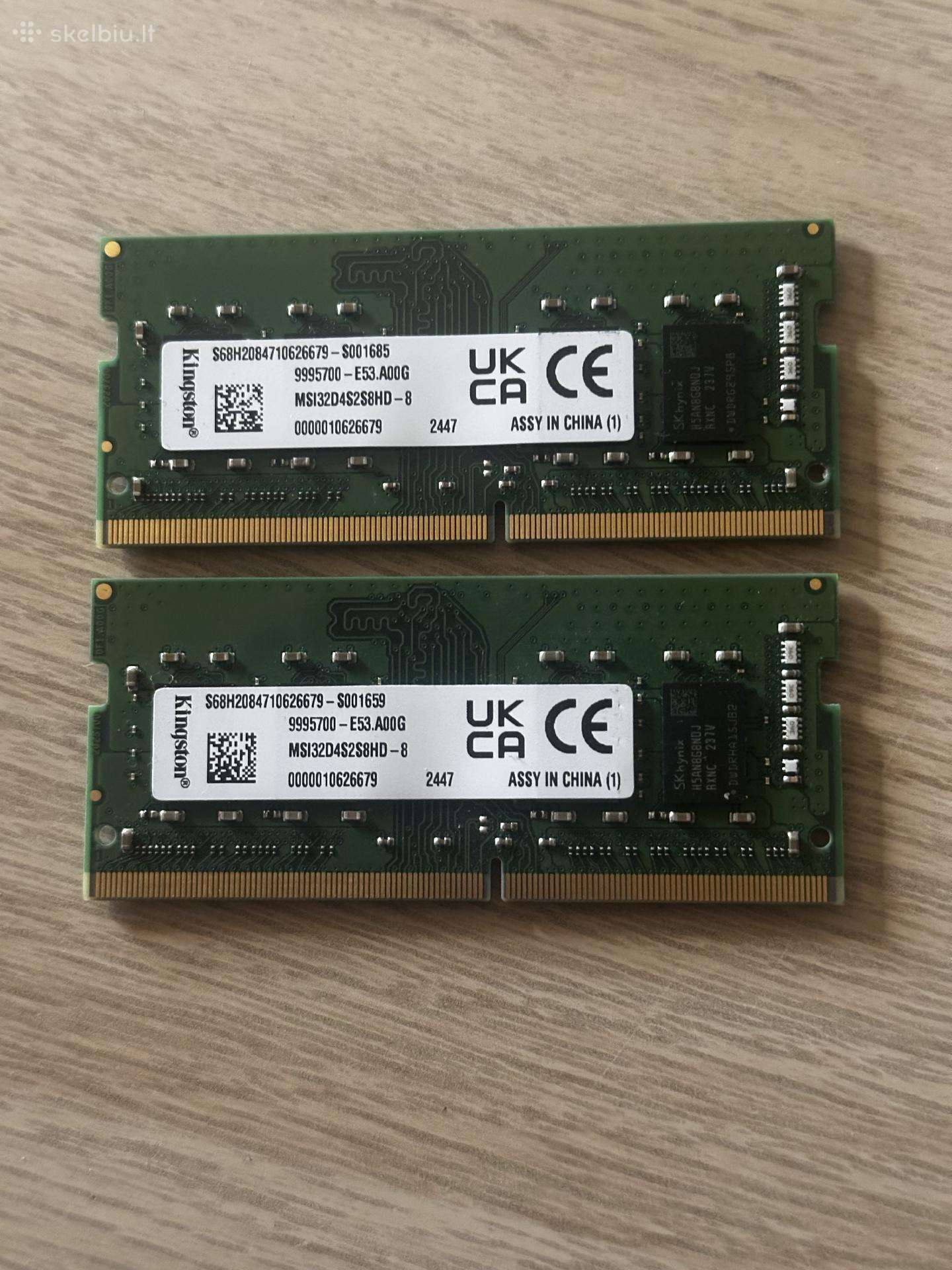 Kingston 16gb (2x8) Ddr4 RAM (3200mhz So-dimm)