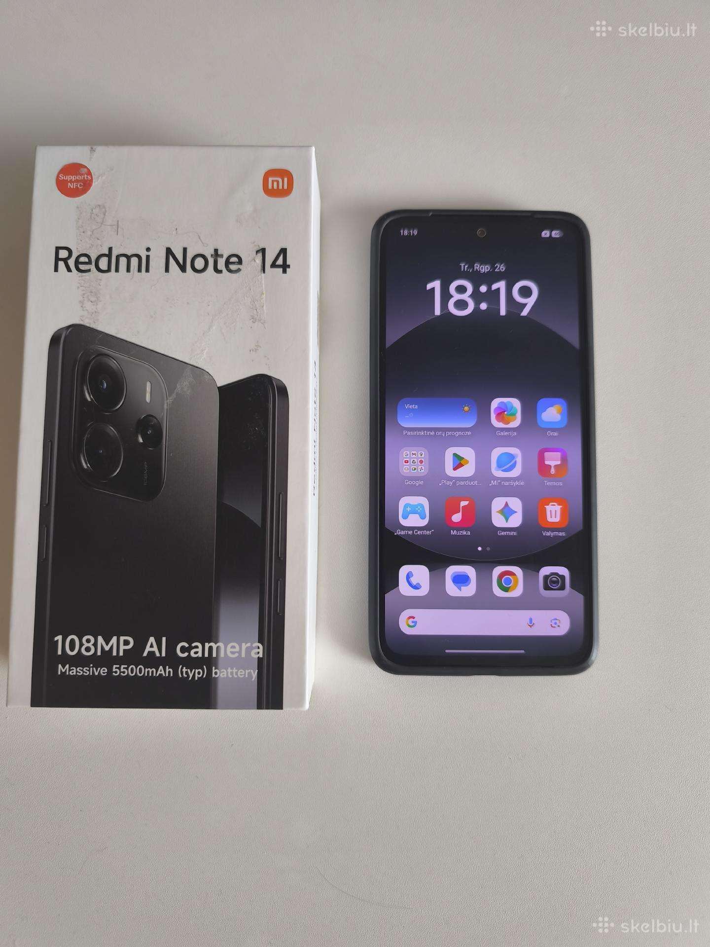 Telefonas Xiaomi Redmi Note 14 Telefonai