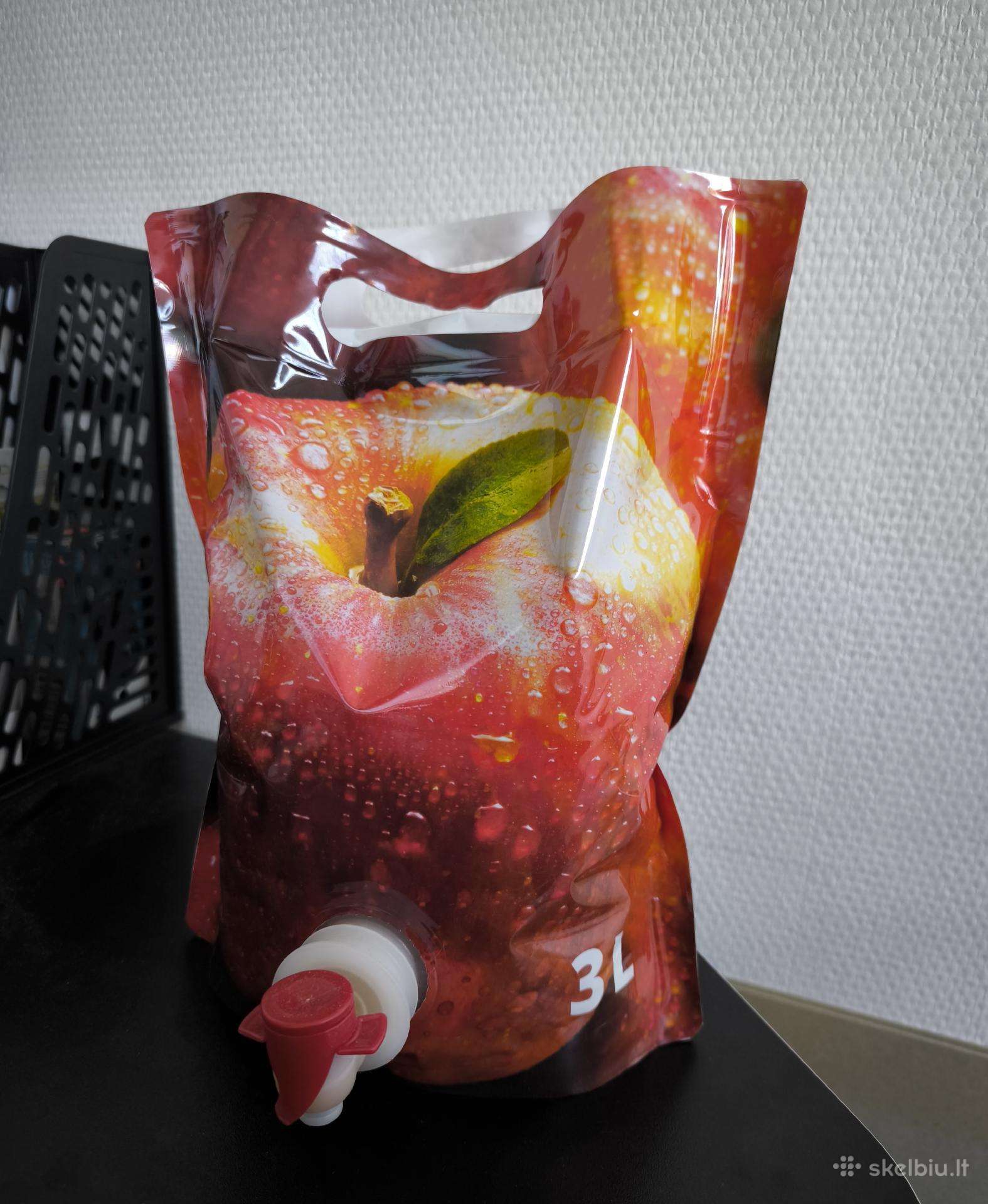 Obuolių sultys 3l pastatomuose maišeliuose