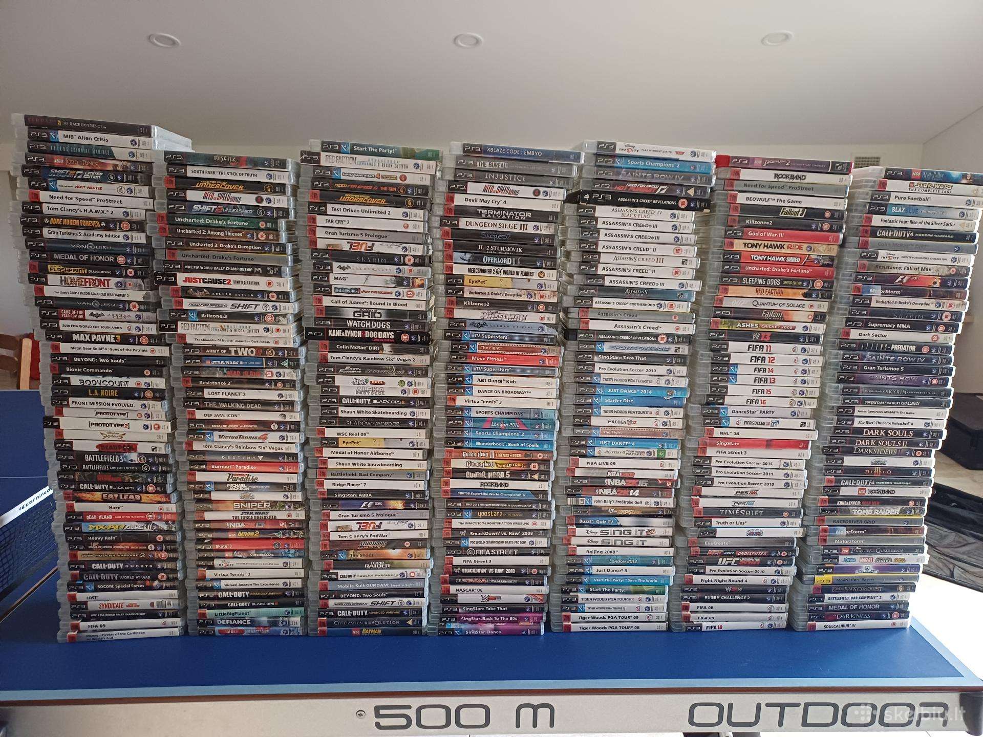 PS3 zaidimu kolekcija skaitom aprasyma