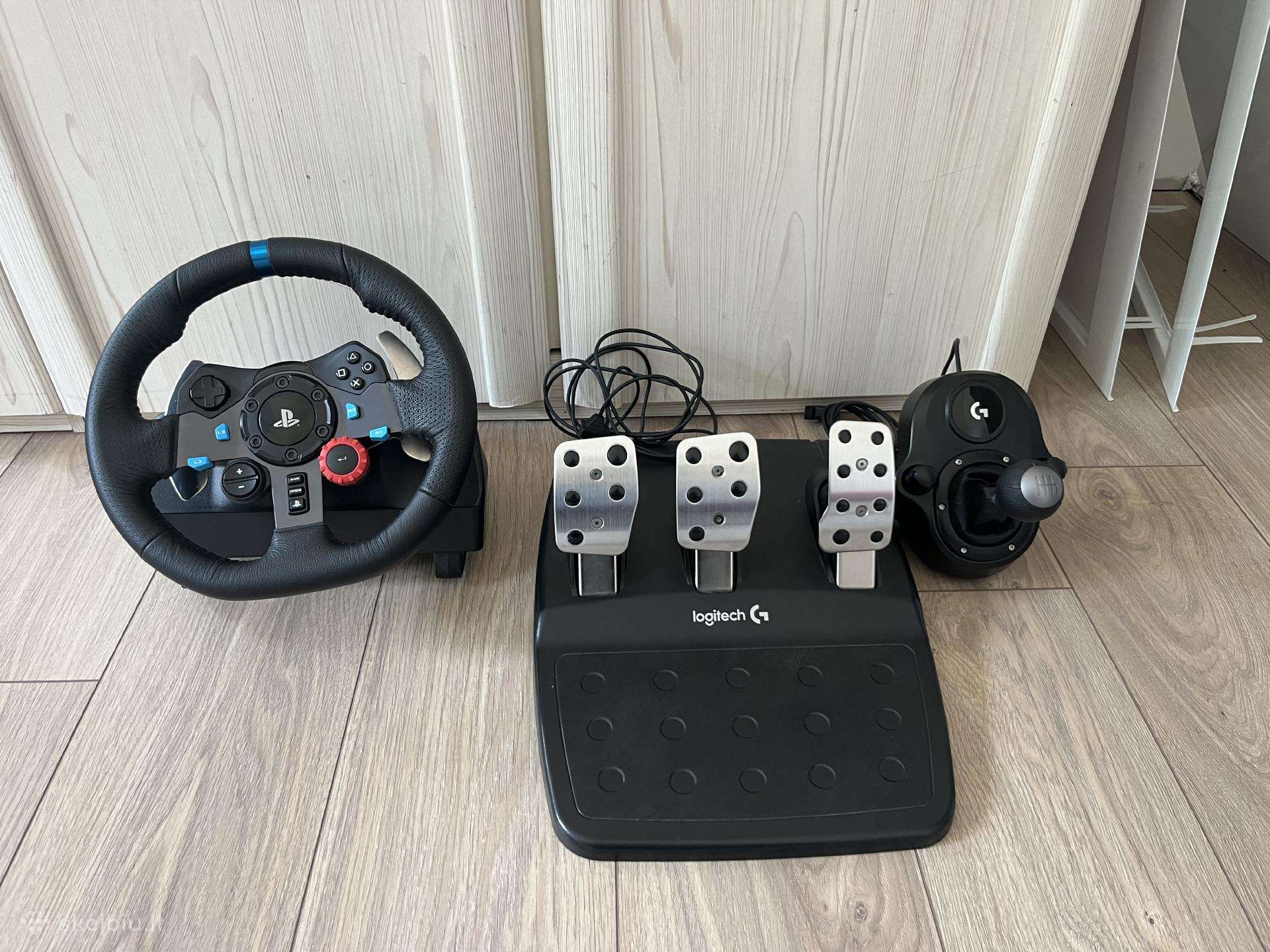 Logitech g29 vairas + pavarų svirtis