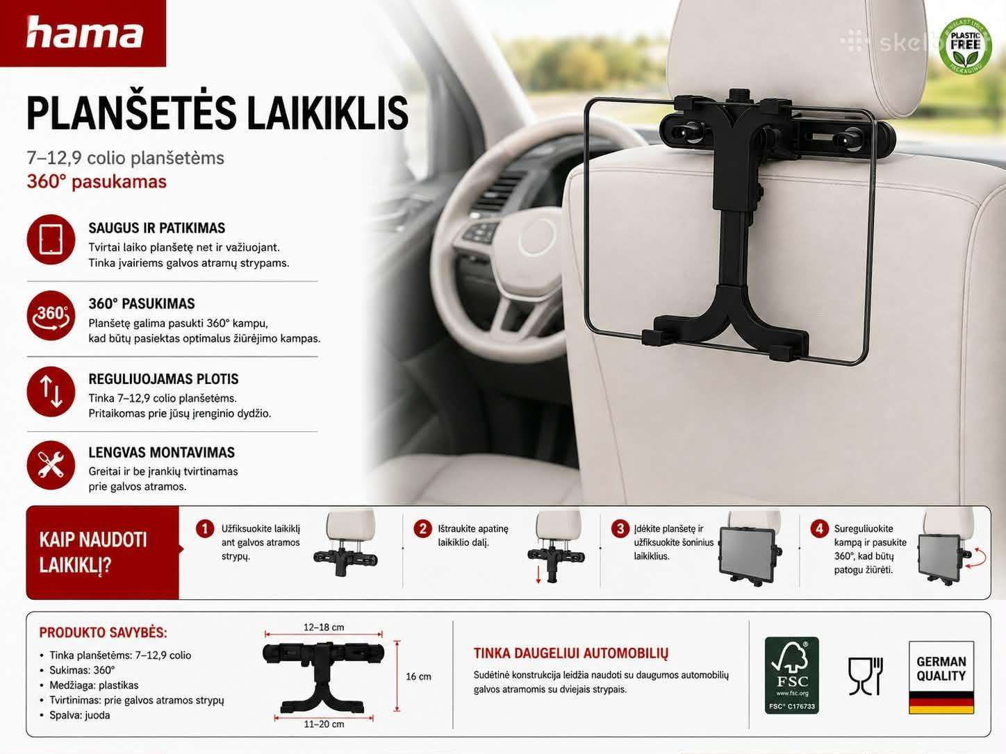Planšetės laikiklis
