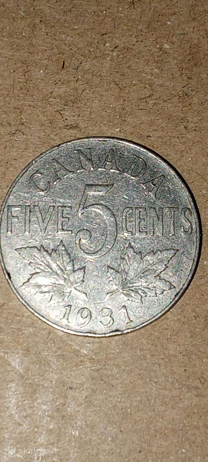 Kanada 5 centai 1931