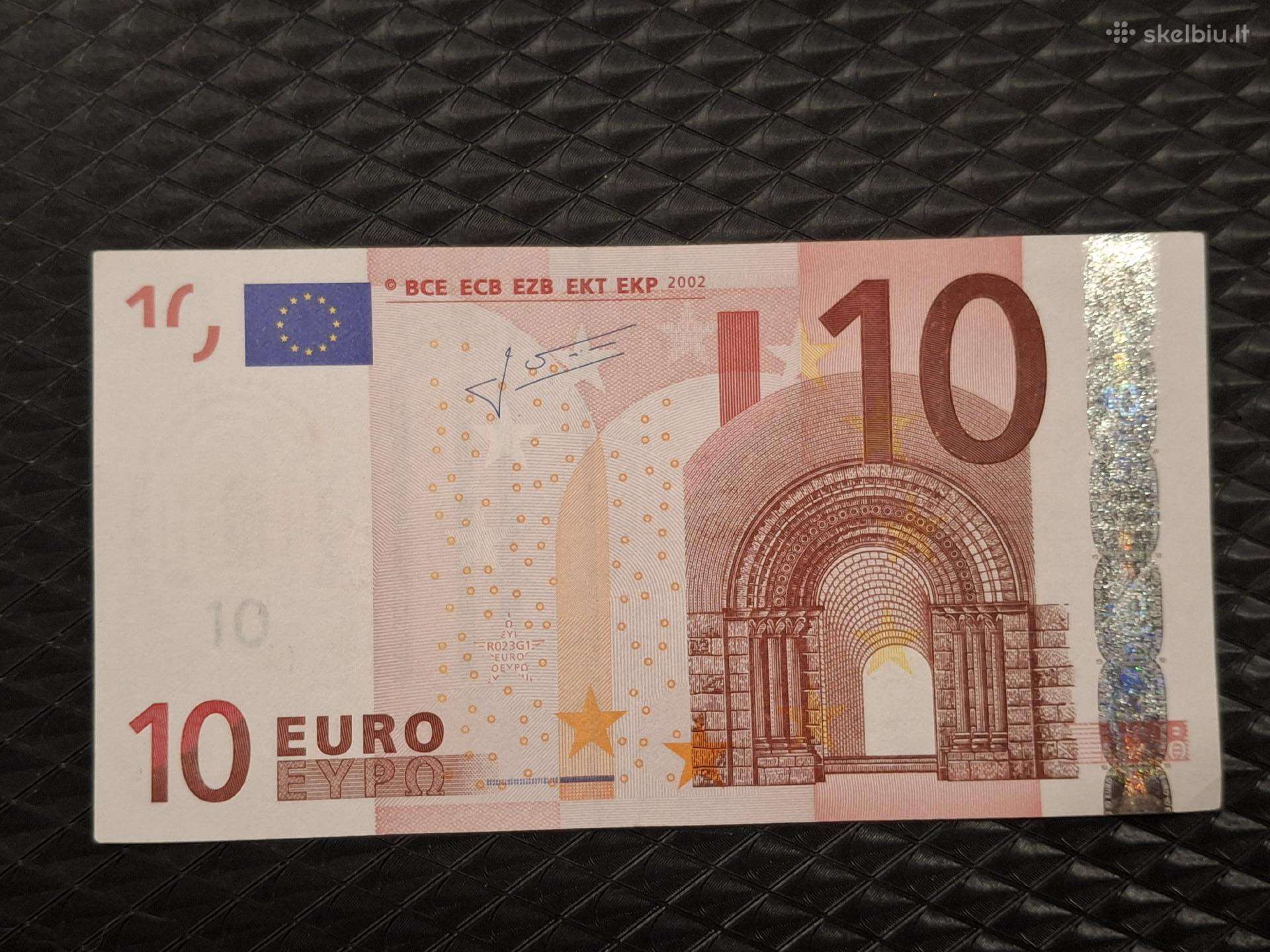10 euro banknotas 2002 europa