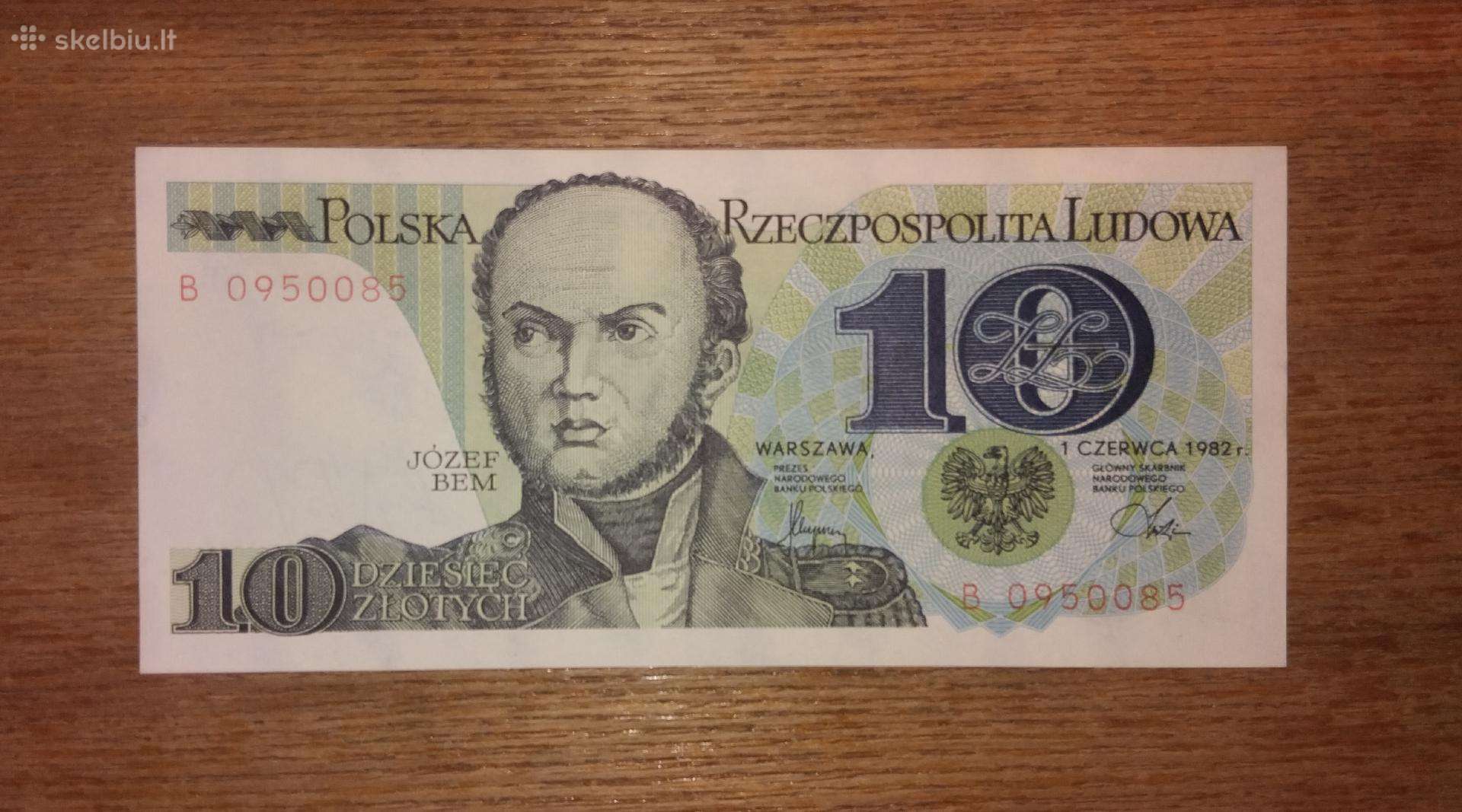 Lenkijos 10 zlotų banknotas