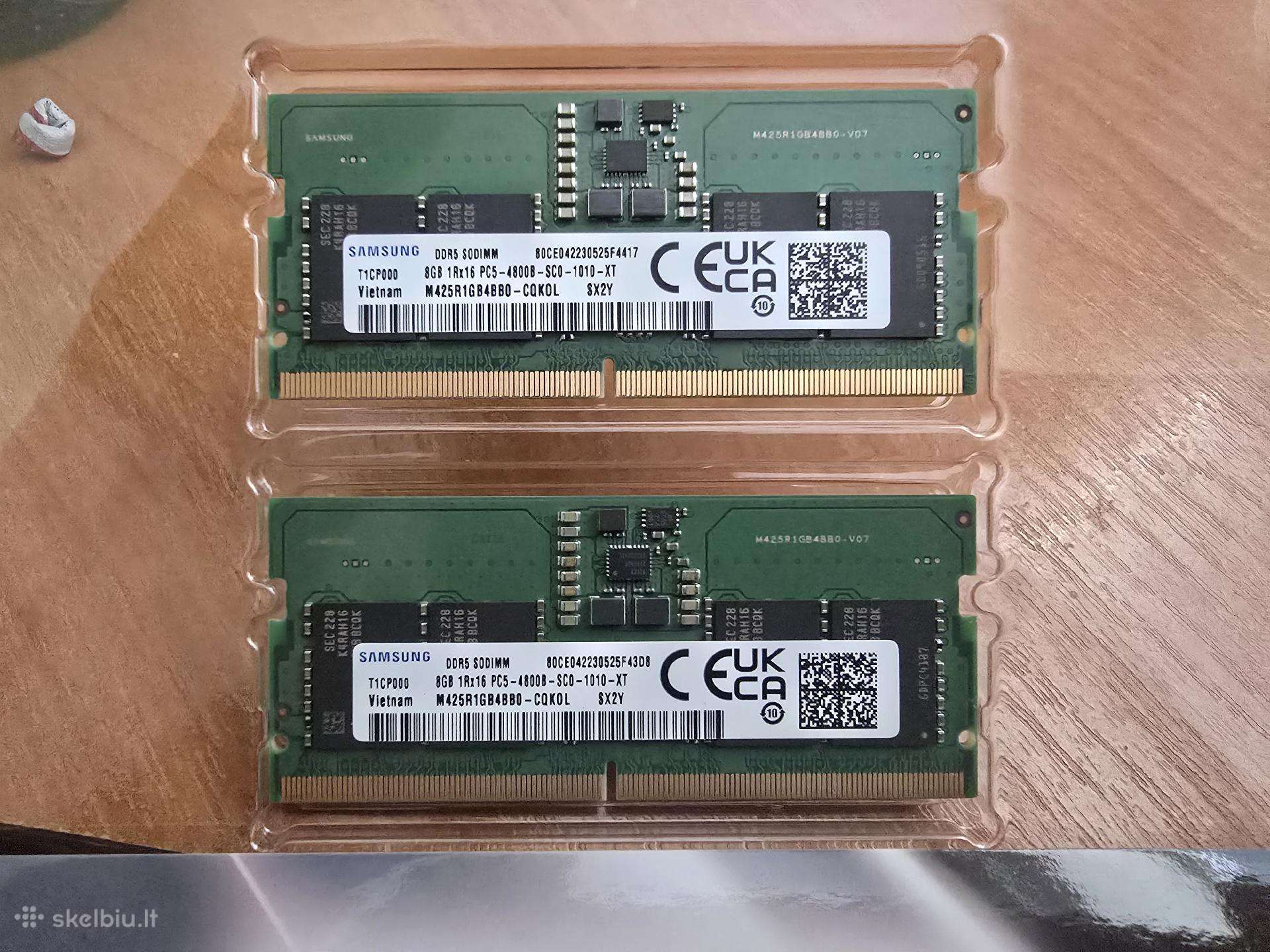 Samsung 2x8gb ddr5 iš naujo laptop sodimm