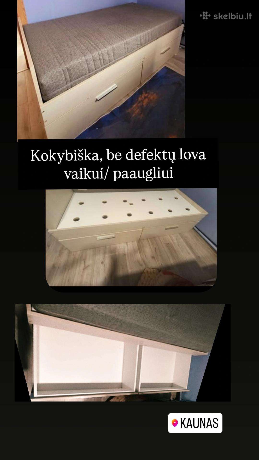 Graži kokybiška lova vaikui paaugliui be defektų