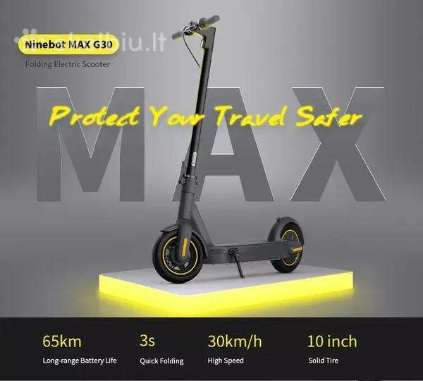 Segway Ninebot Max G30, Naujas, 30km/h!350w!gen 2