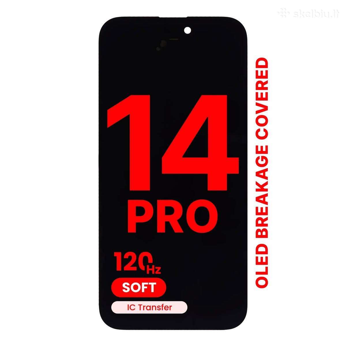 iPhone 14 pro, 14 pro max ekranas