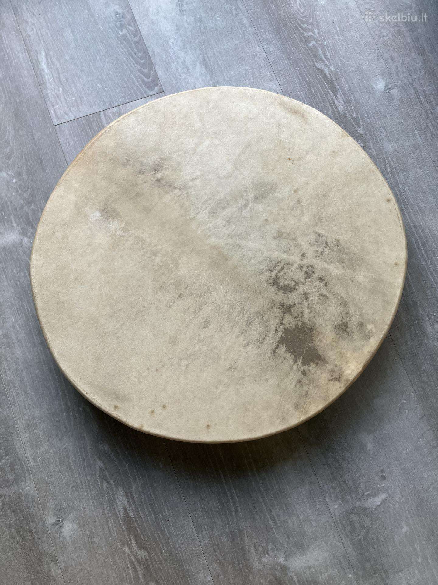 Šamaniškas būgnas 60cm., Elnio oda, rankų darbo.