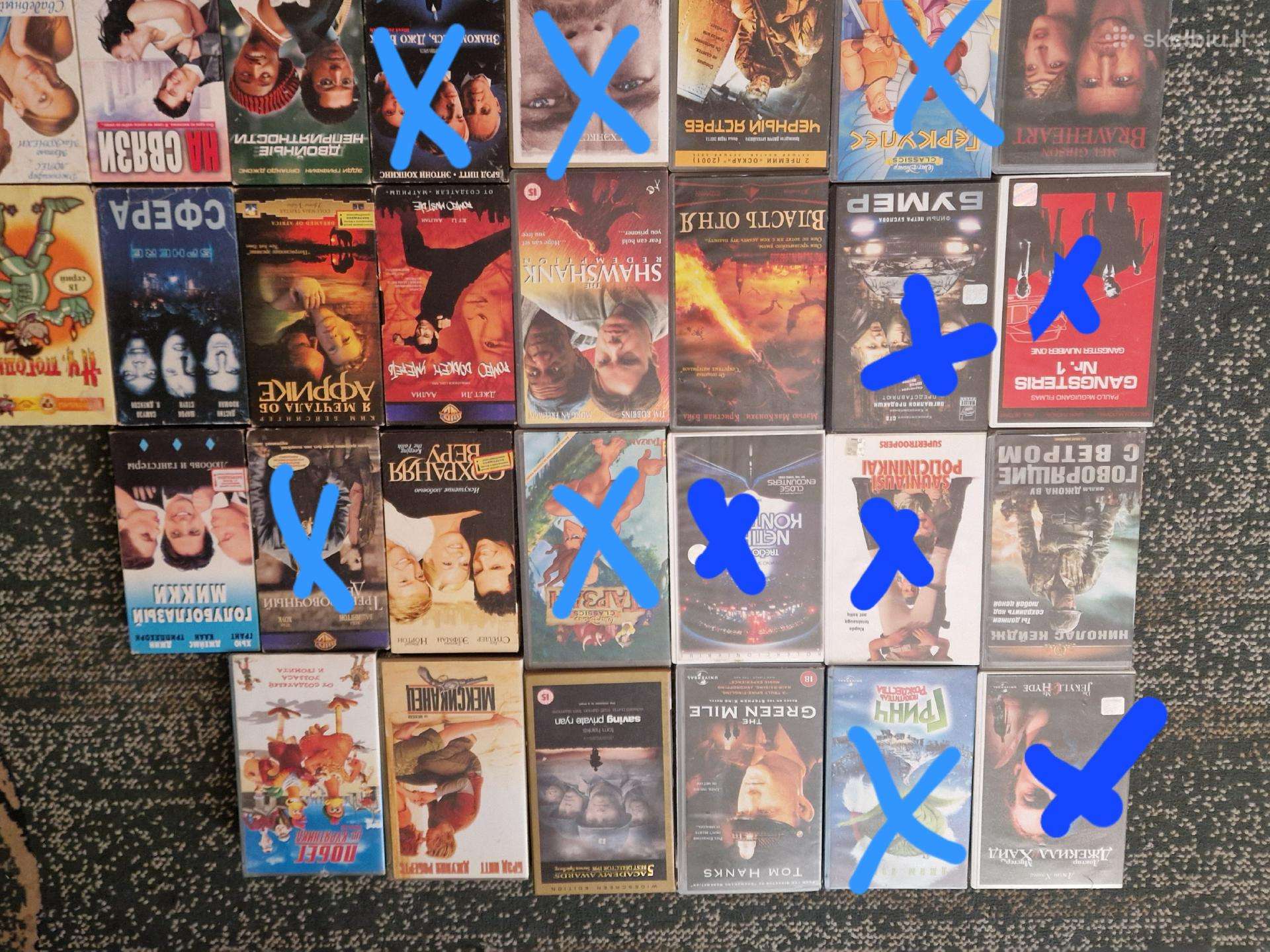 Video kasetės Vhs.