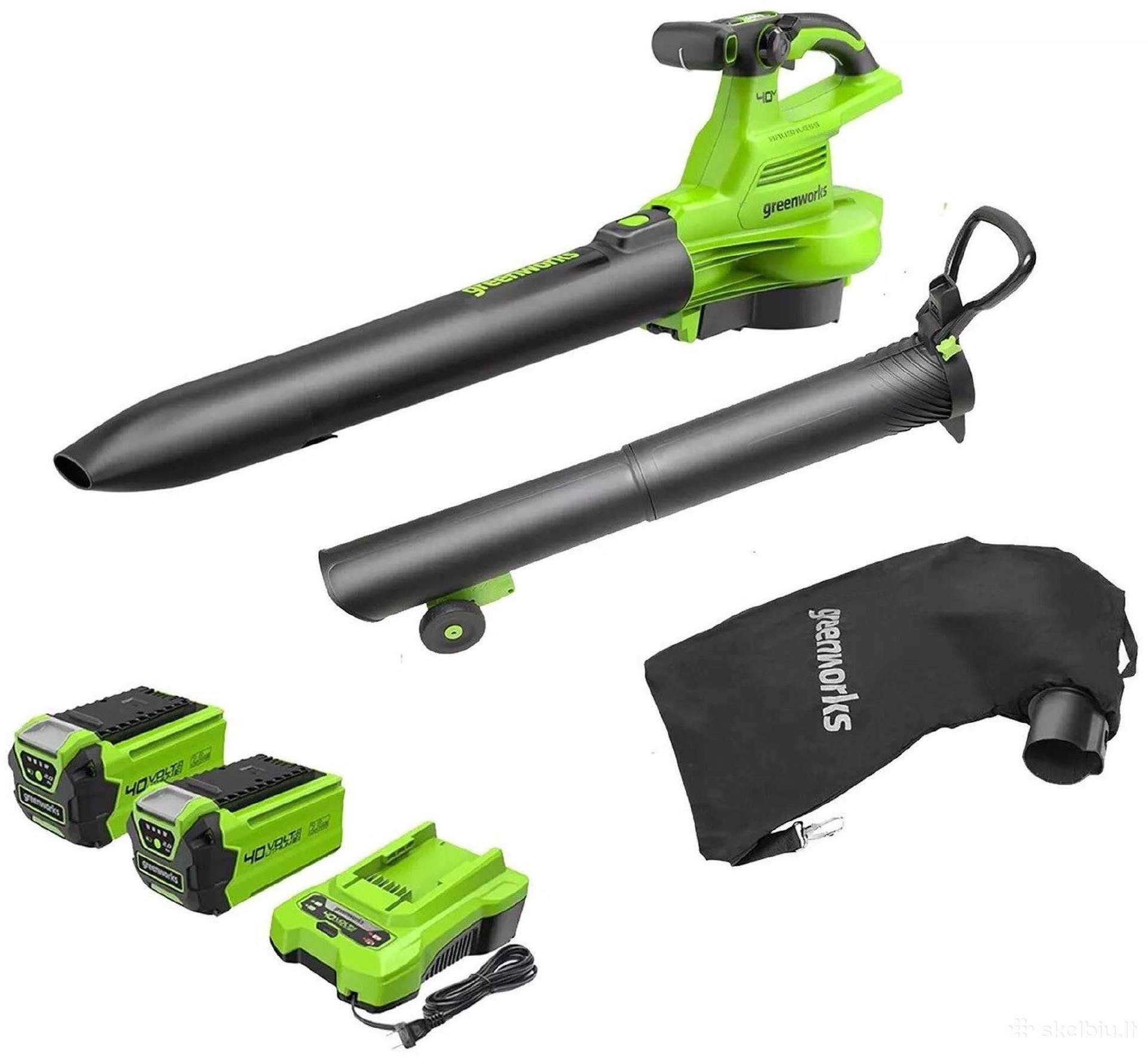 Lapų pūstuvai - rinktuvai Greenworks Gd40bvii