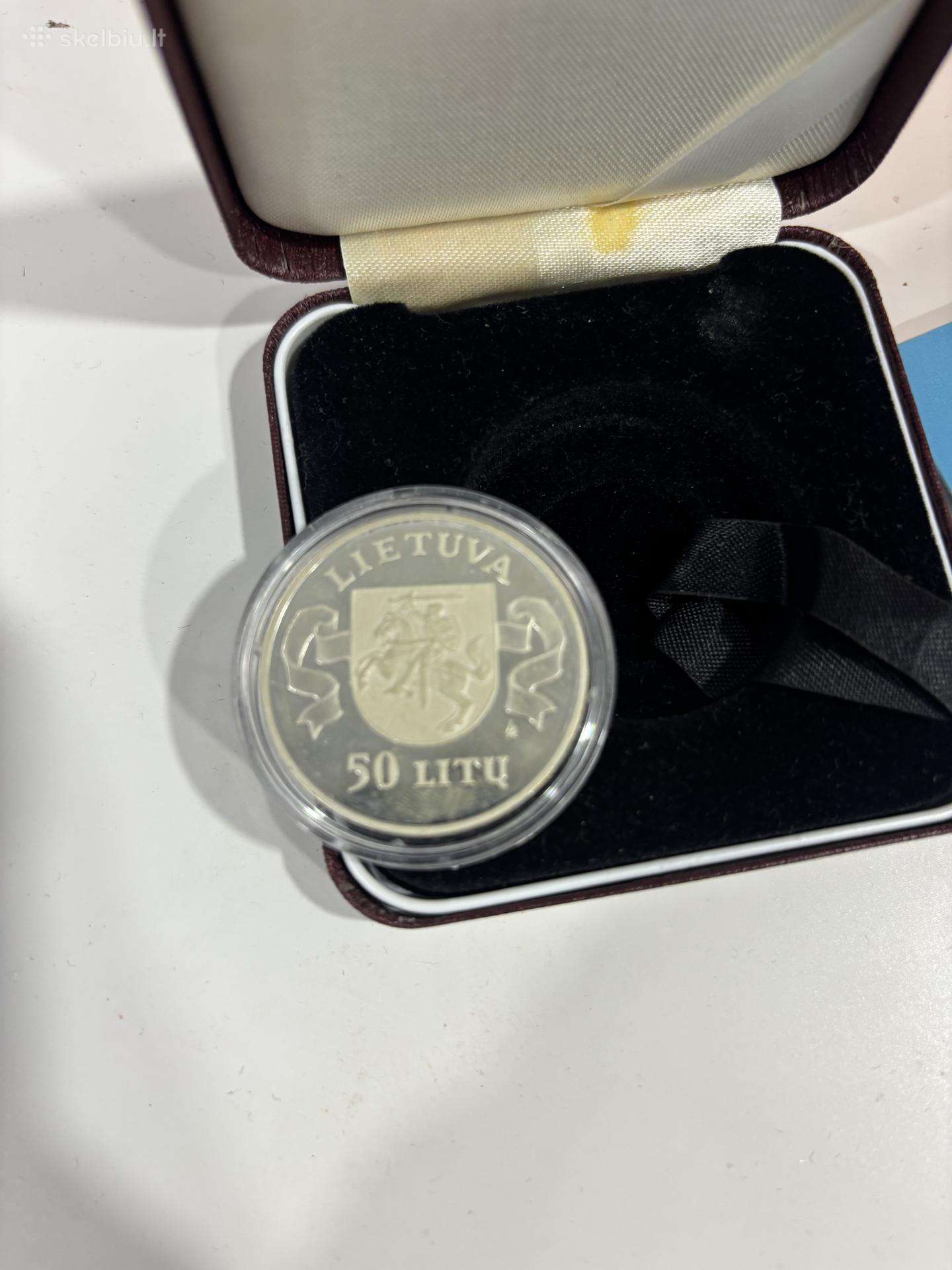 Sidabrine 50 litu moneta