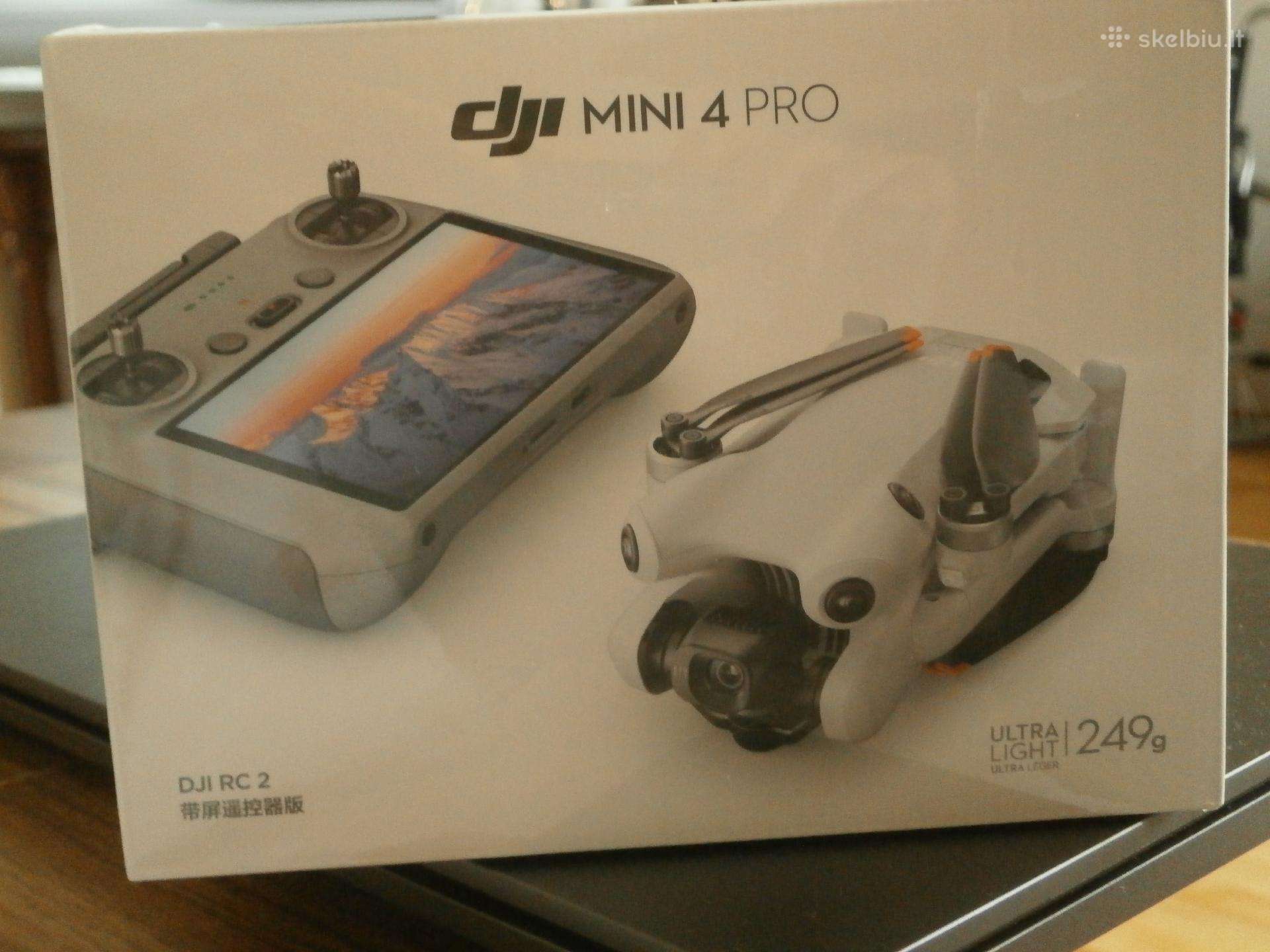 Dji mini 4pro su Rc2 valdymo pultu. Naujas neišpak
