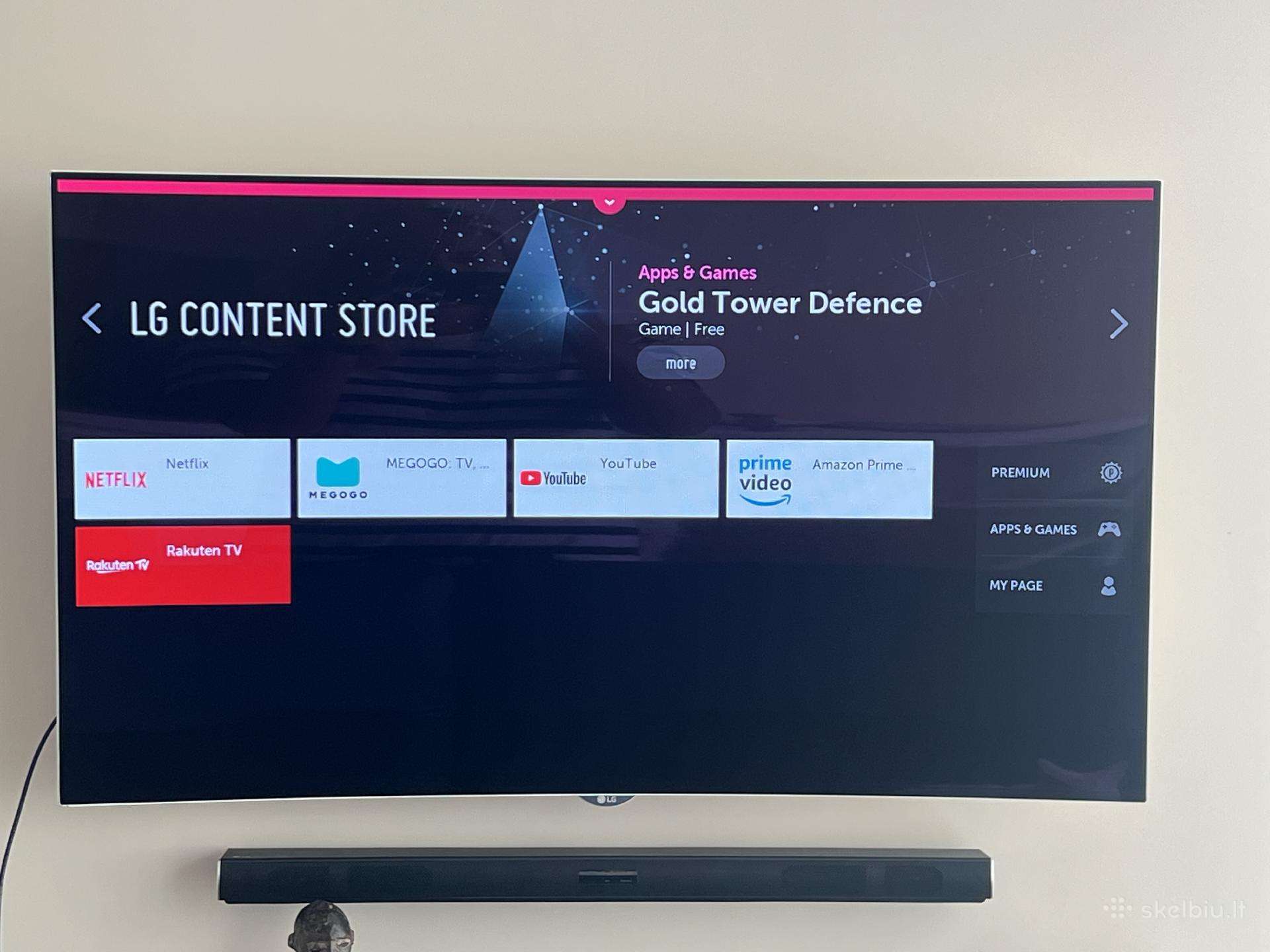 Parduodamas LG 55eg910v lenktas Oled TV