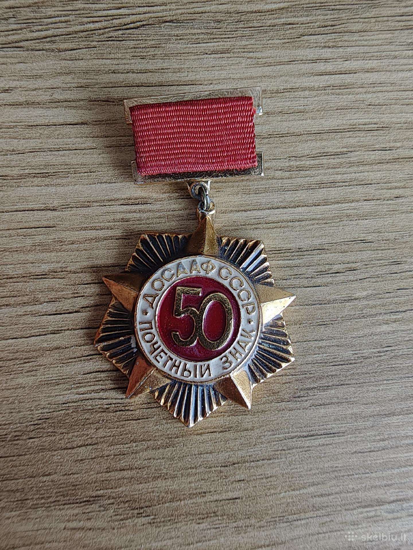 Ssrs dosaff 50 metų ženkliukas