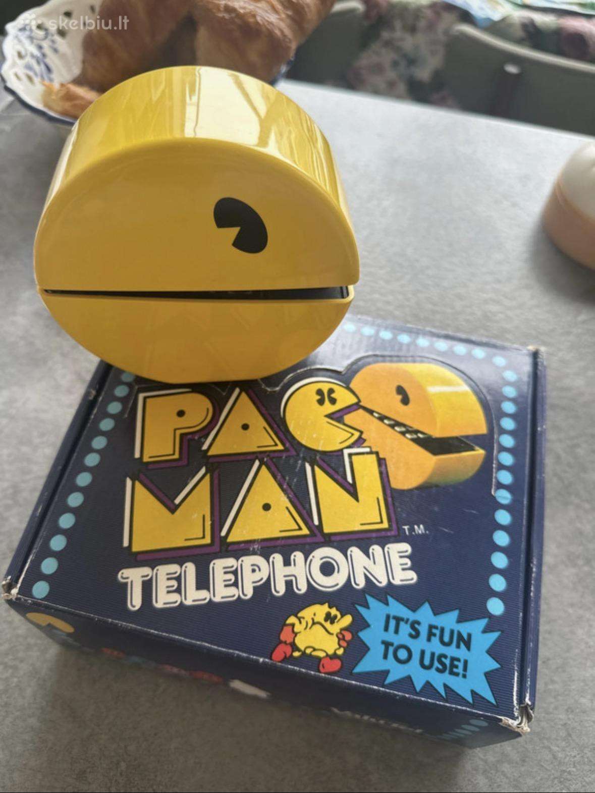 Kolekcinis Pac-man stalo telefonas 1980 m. retro