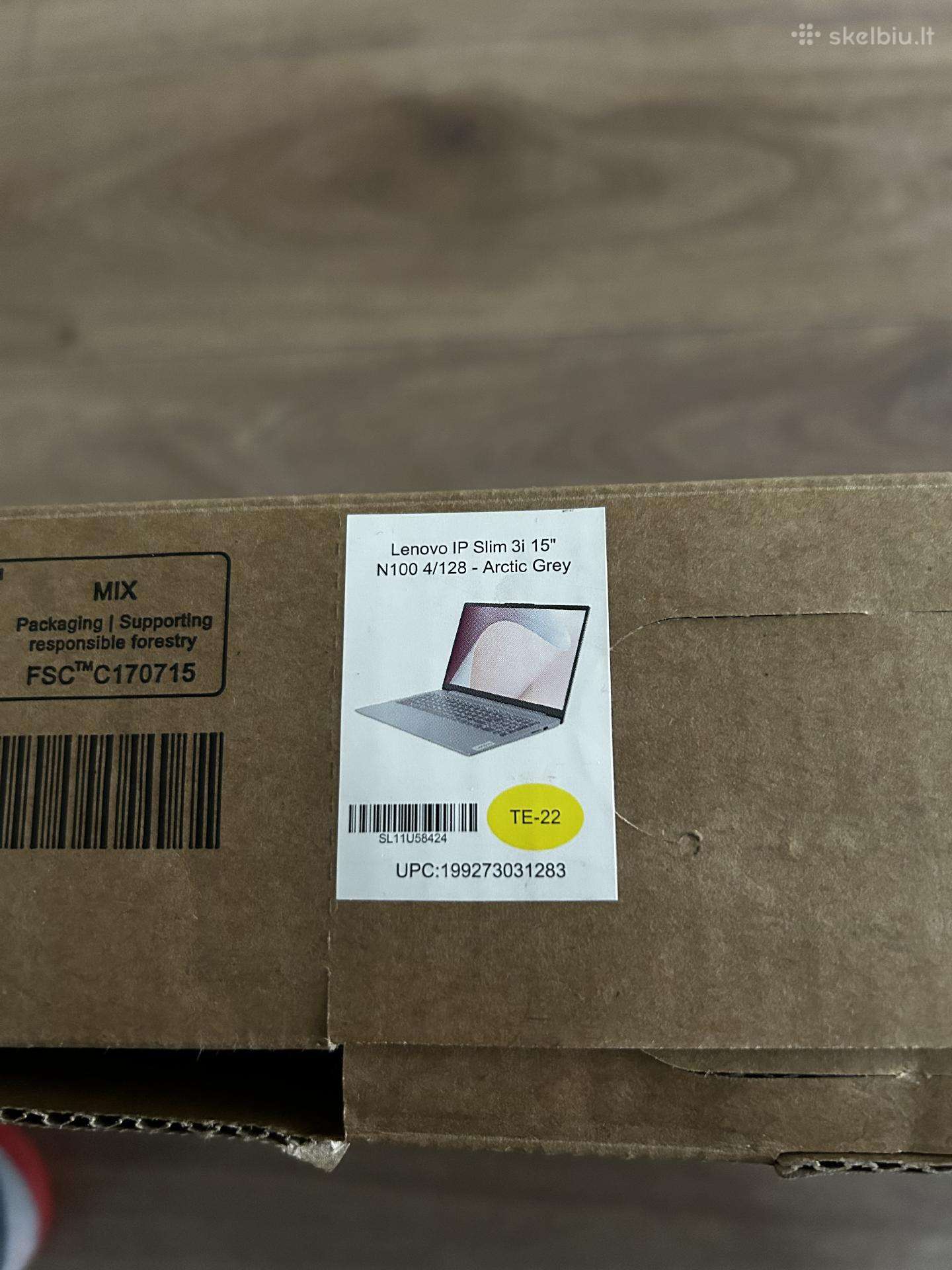 Naujas Lenovo Ip Slim 3i 15 128gb