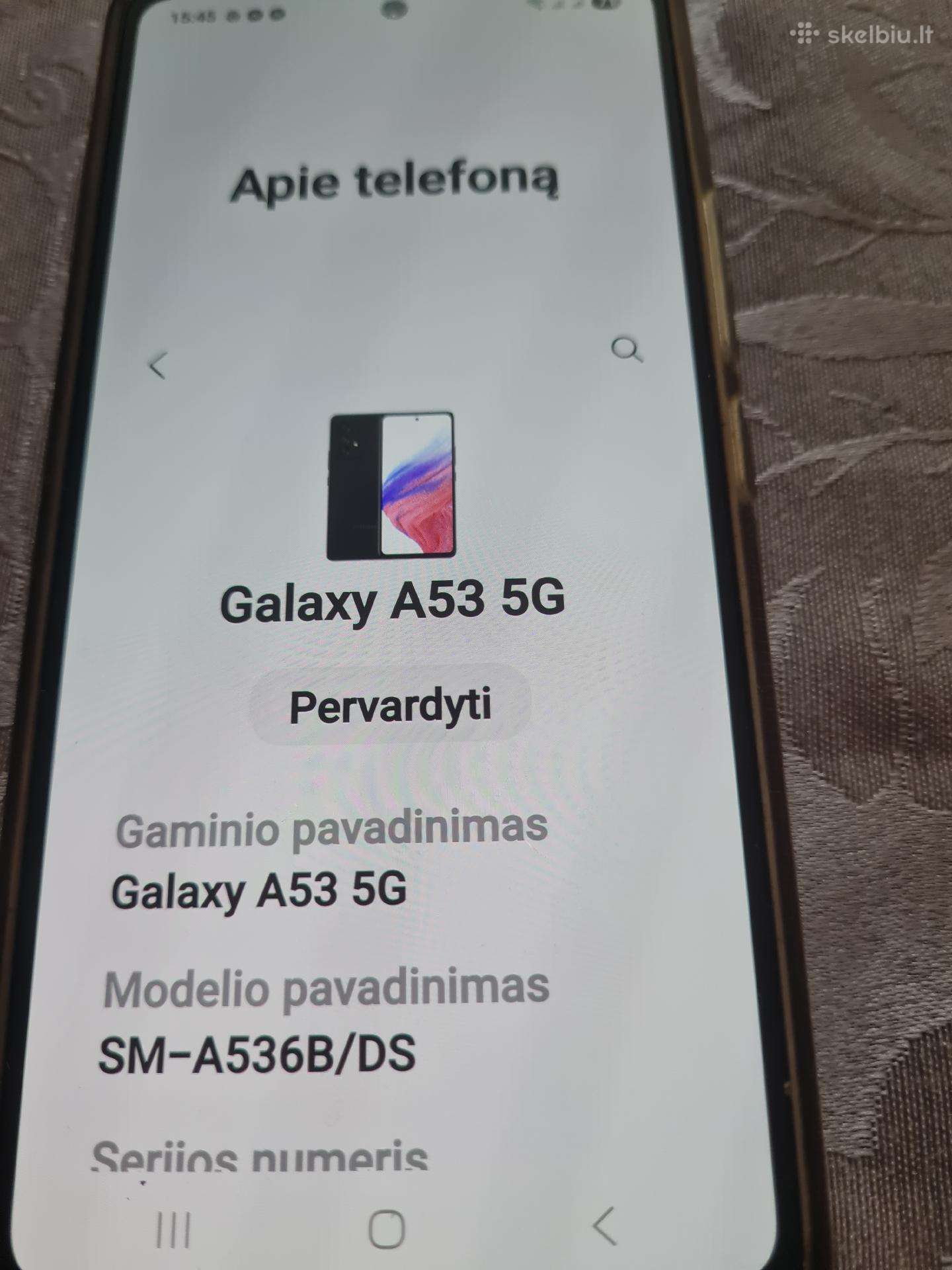 Samsung galaxy A53 5G su 256 GB atminties