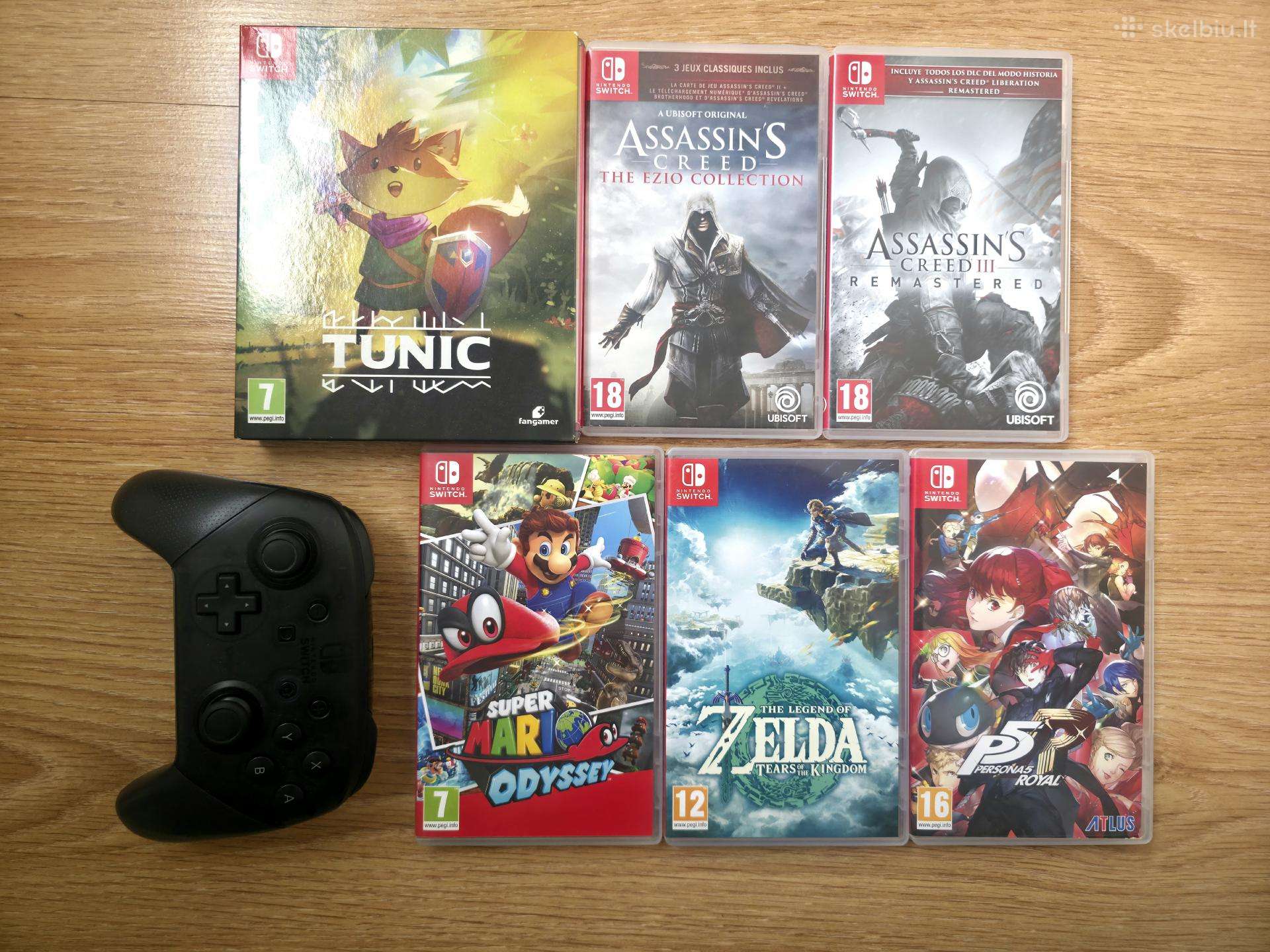 Nintendo switch žaidimai pro pultelis