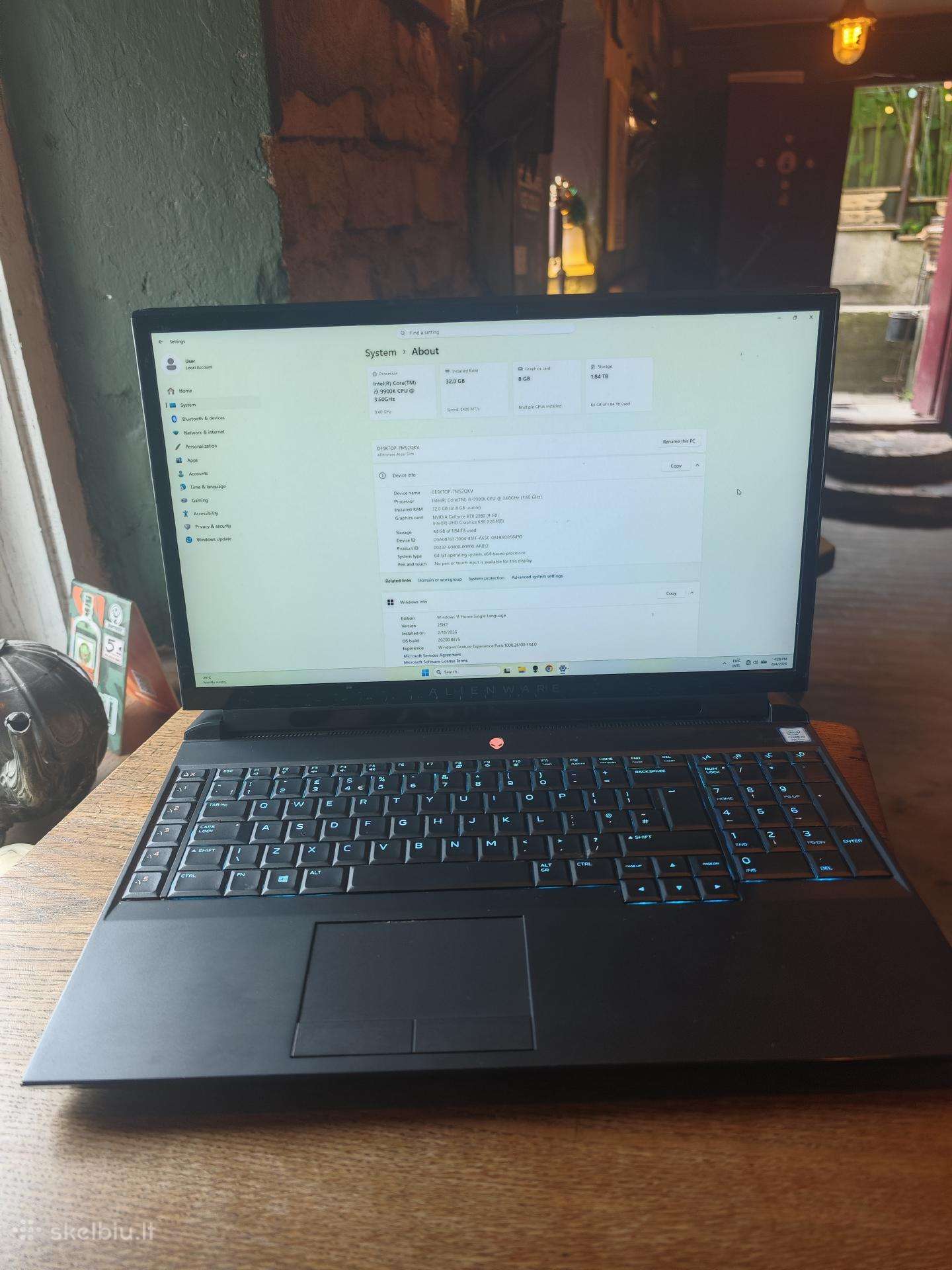 Alienware Area-51m /i9-9900k / Rtx 2080 8gb/32ram