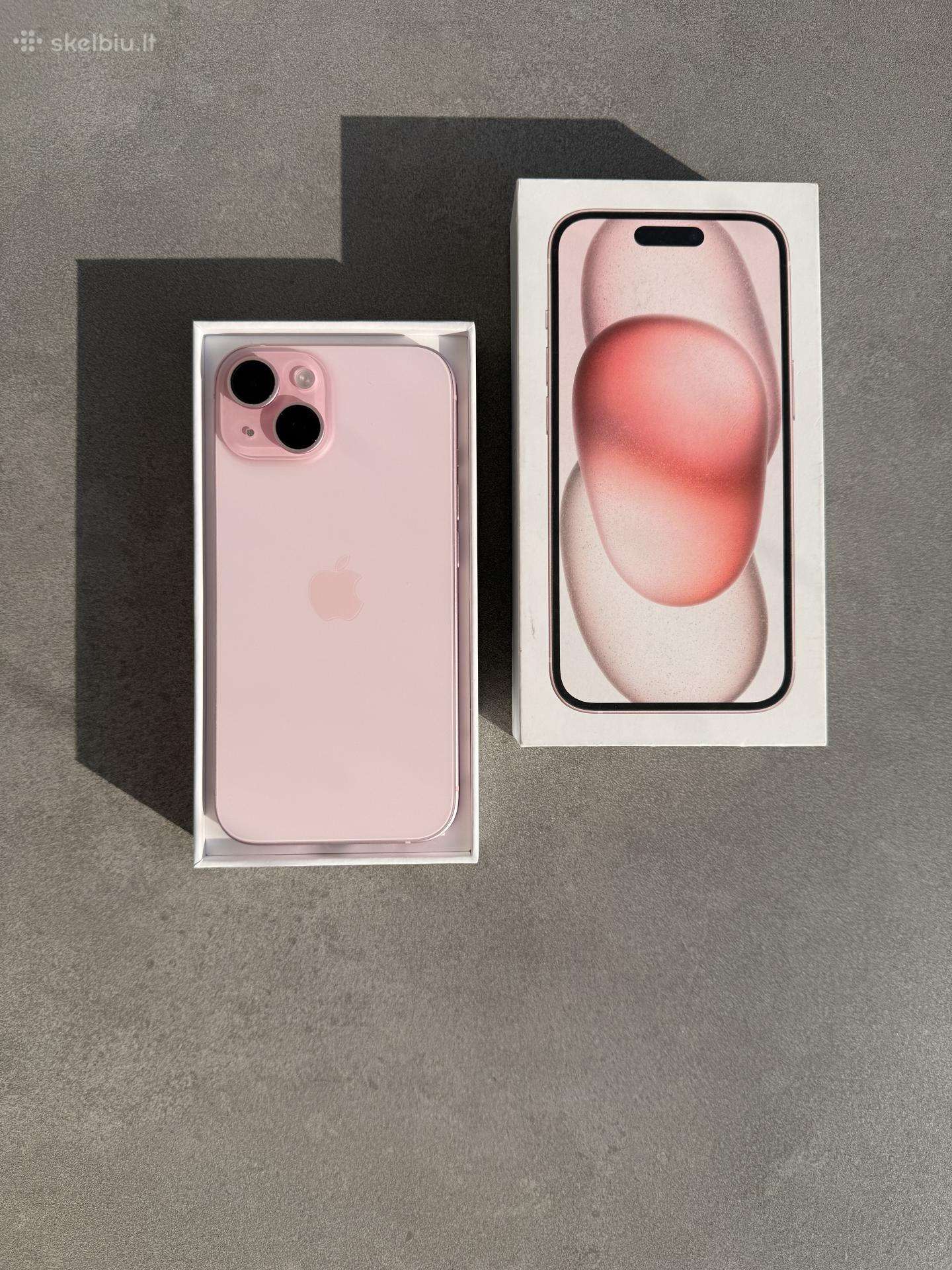 iPhone 15 pink 128gb 85% baterija