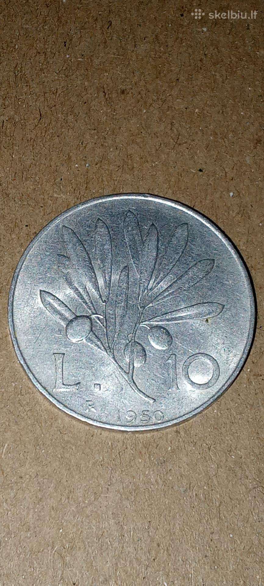 Italija 10 lirų 1950