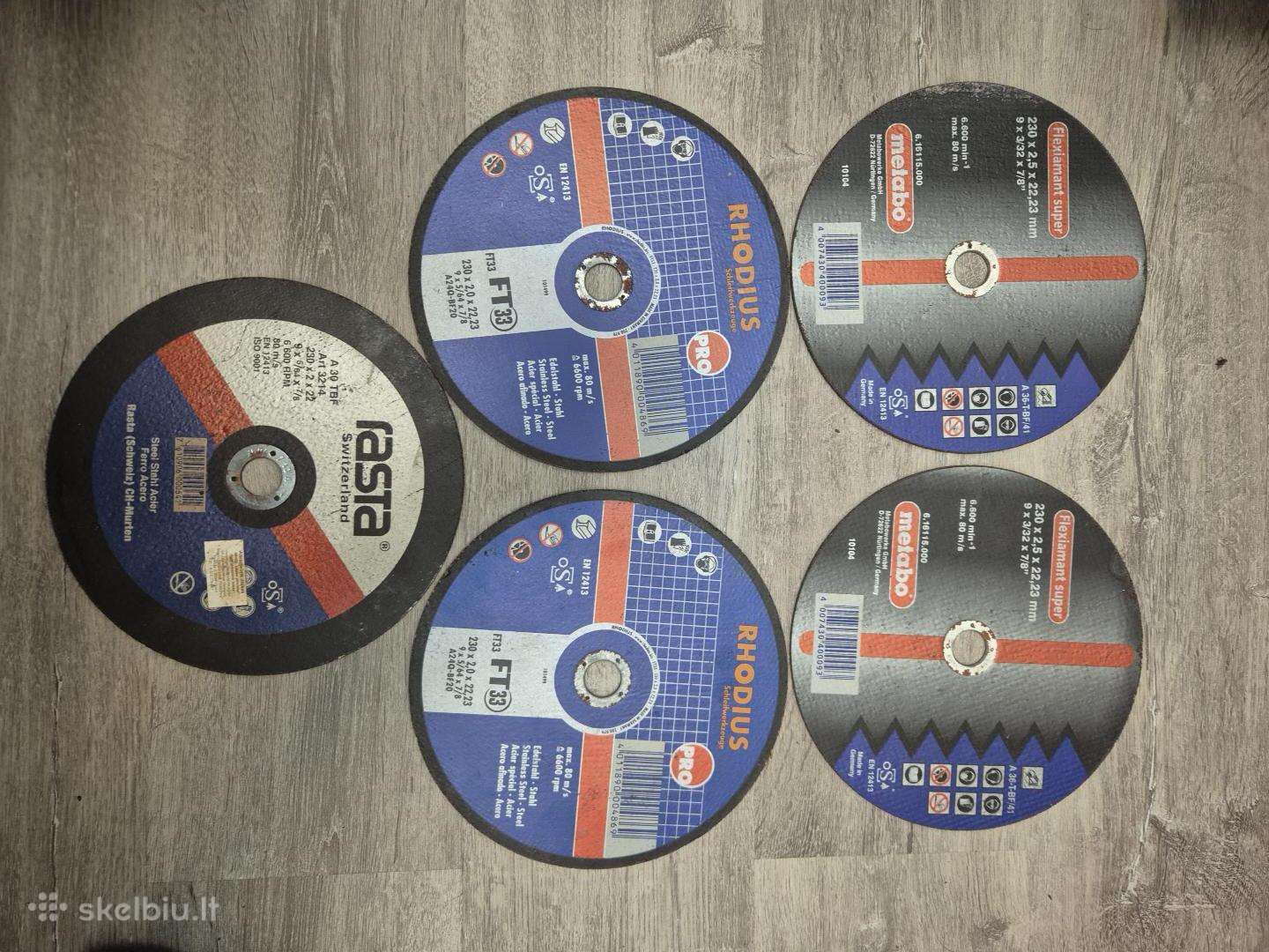 Parduodami nauji pjovimo diskai metalui – 5 vnt.