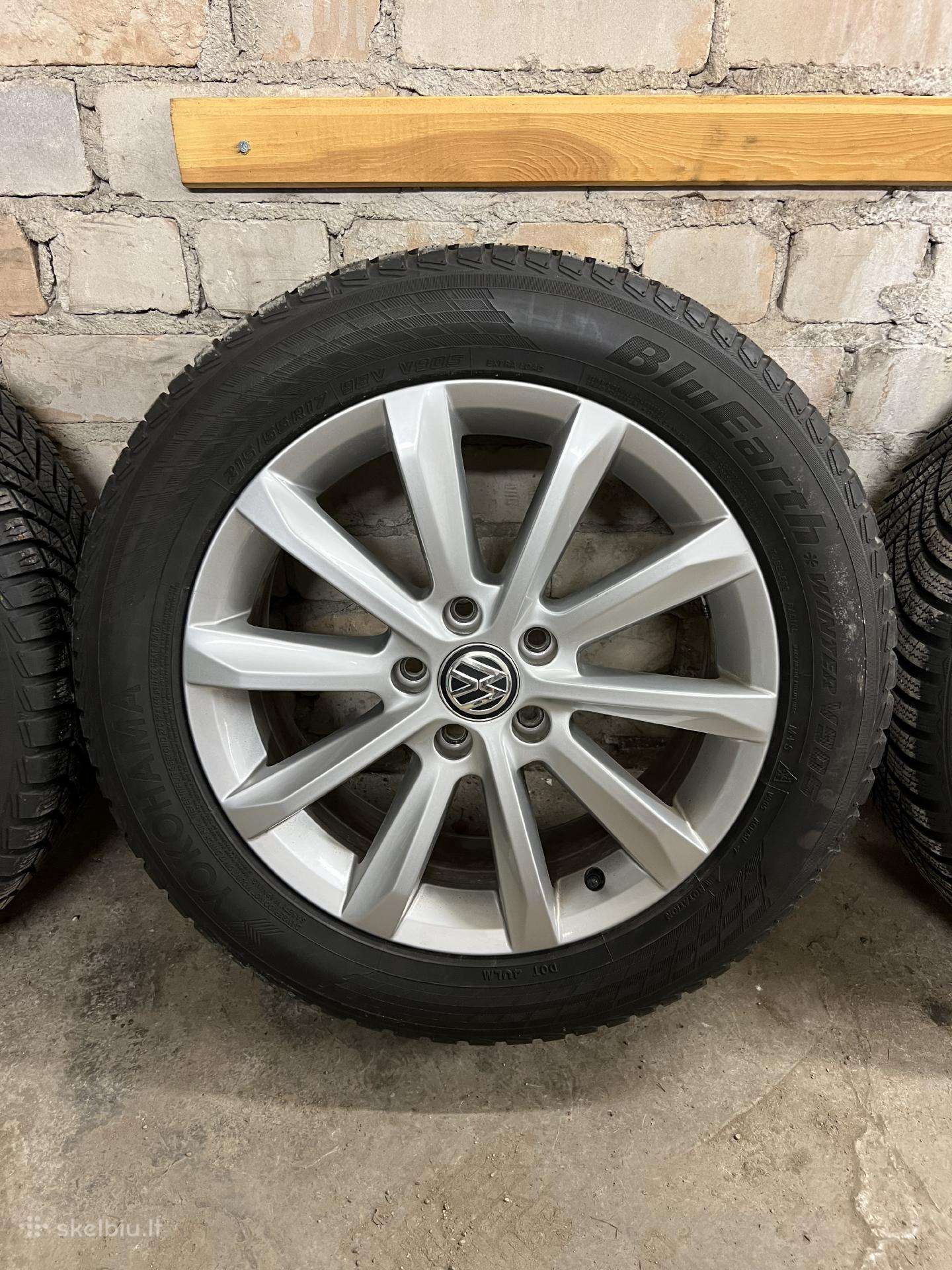 VW R17 ratlankiai su žiem. padangomis 215/55/r17