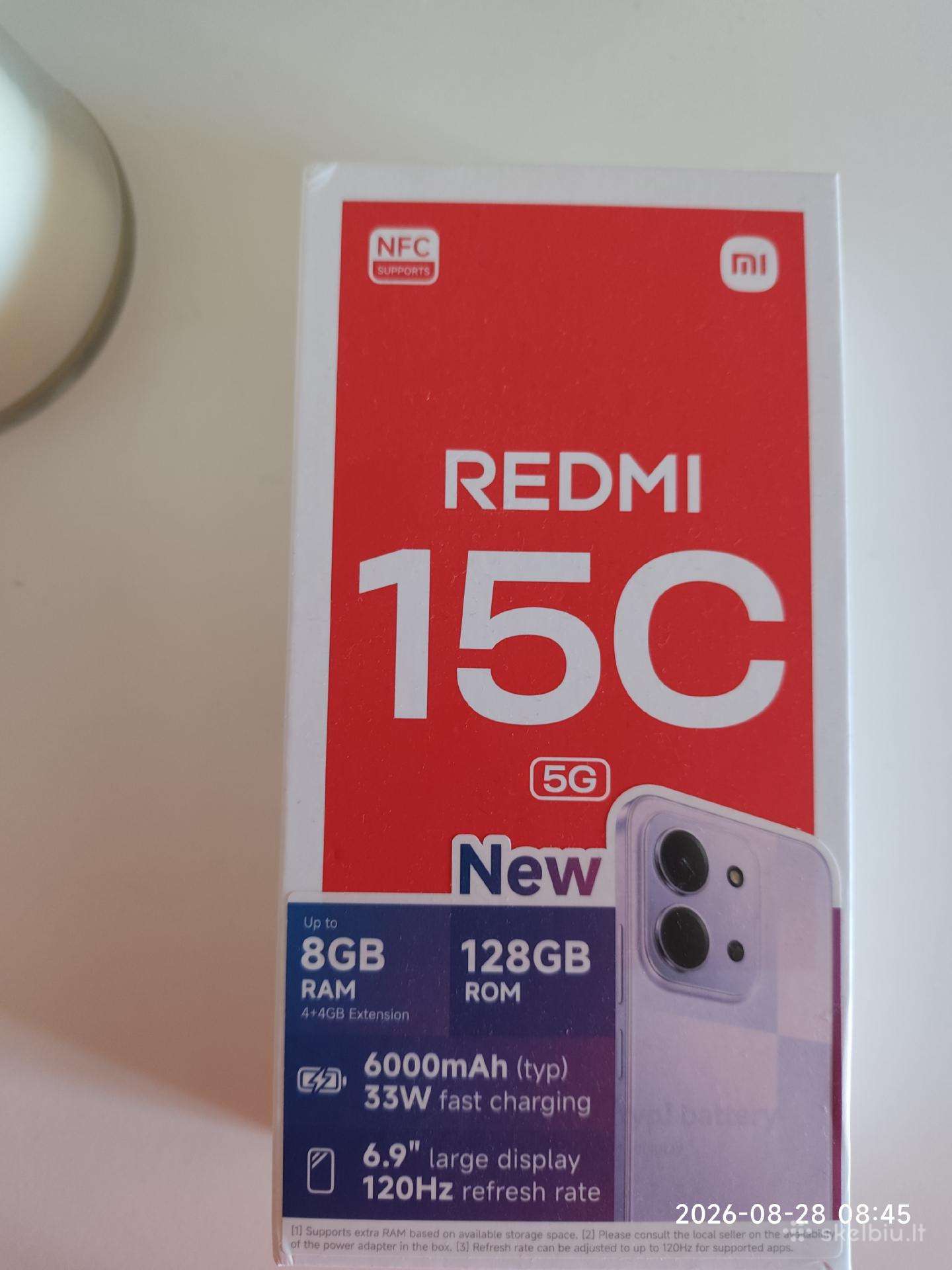 Naujas Xiaomi Redmi 15c 5G .Neispakuotas