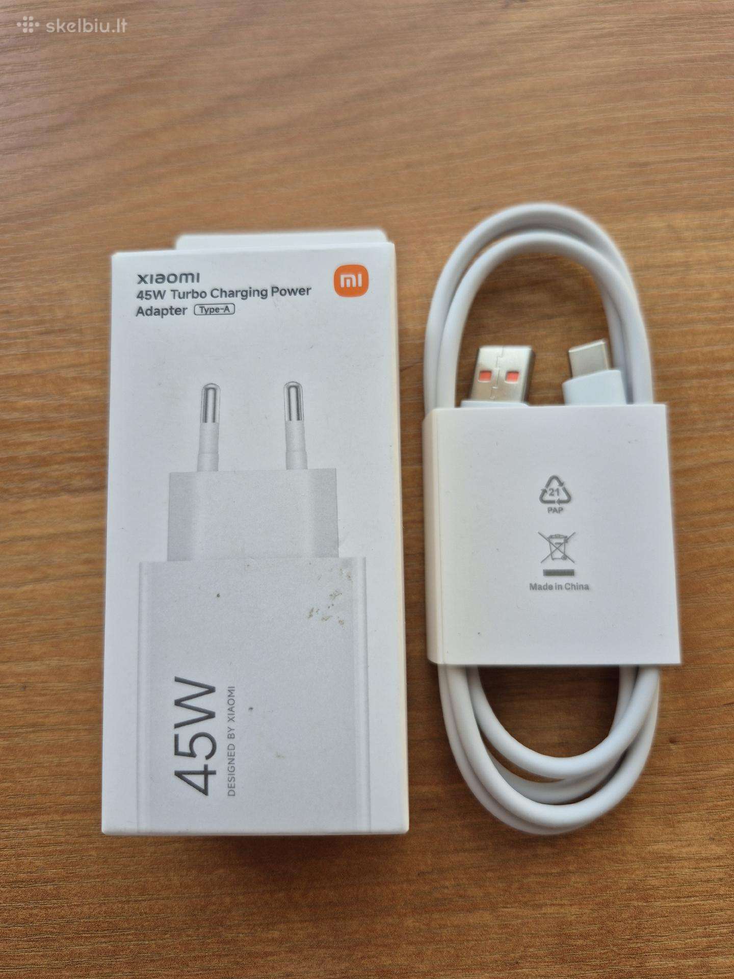 Xiaomi 45w įkroviklis su laidu 6a