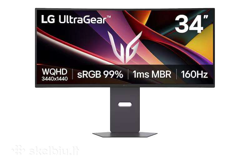 LG Ultragear 34 colių Oled 160hz Wqhd Curved